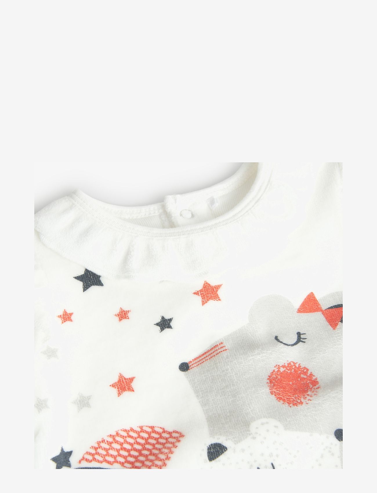 Boboli - Velour play suit for baby girl -BCI - natdragter - off white - 2