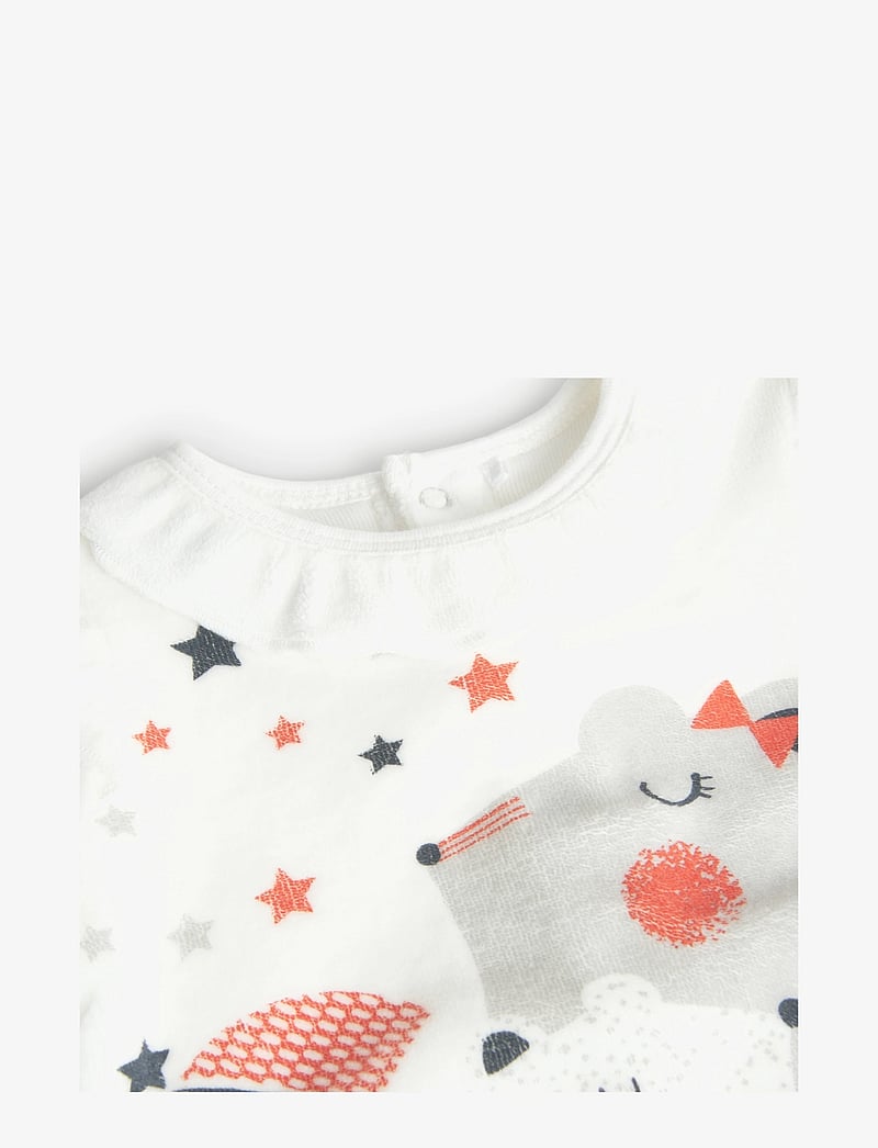 Boboli - Velour play suit for baby girl -BCI - sovoveraller - off white - 2