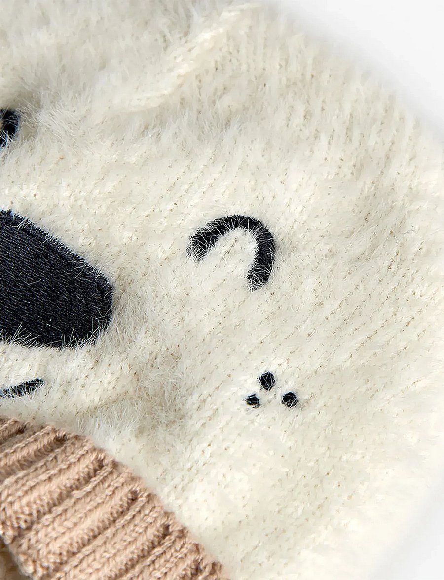Boboli - Knitwear hat "bear" for baby -BCI - kootud mütsid - off white - 2
