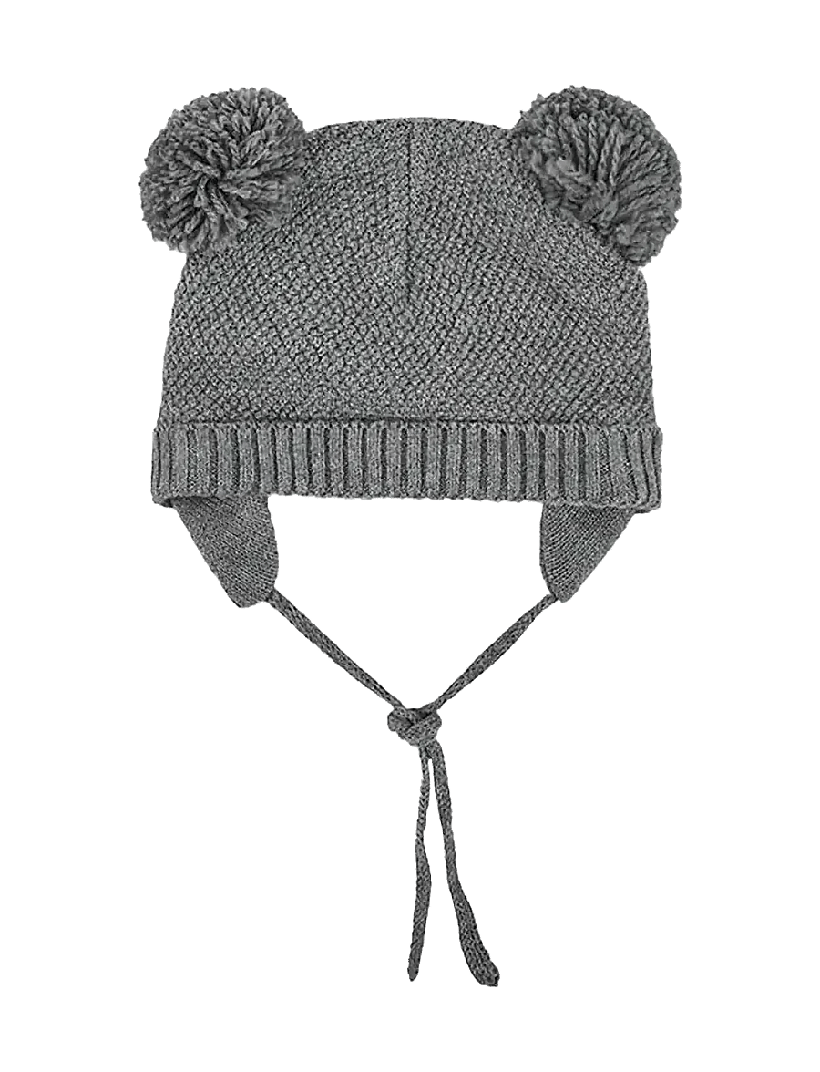 Boboli - Knitwear hat for baby -BCI - wintermützen - grey - 0