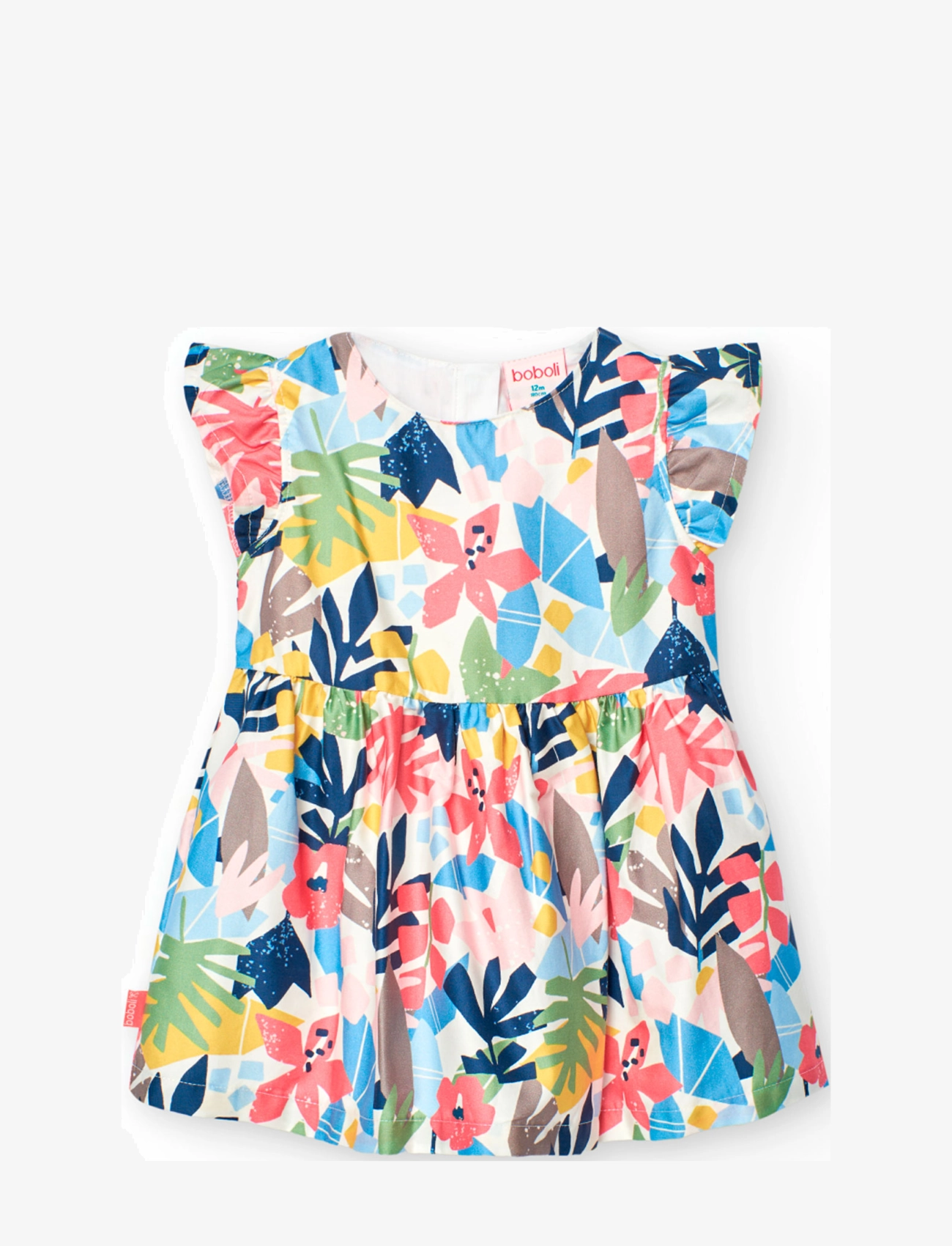 Boboli Satin dress floral - Kleider & Röcke - MULTI COLOURED / multi