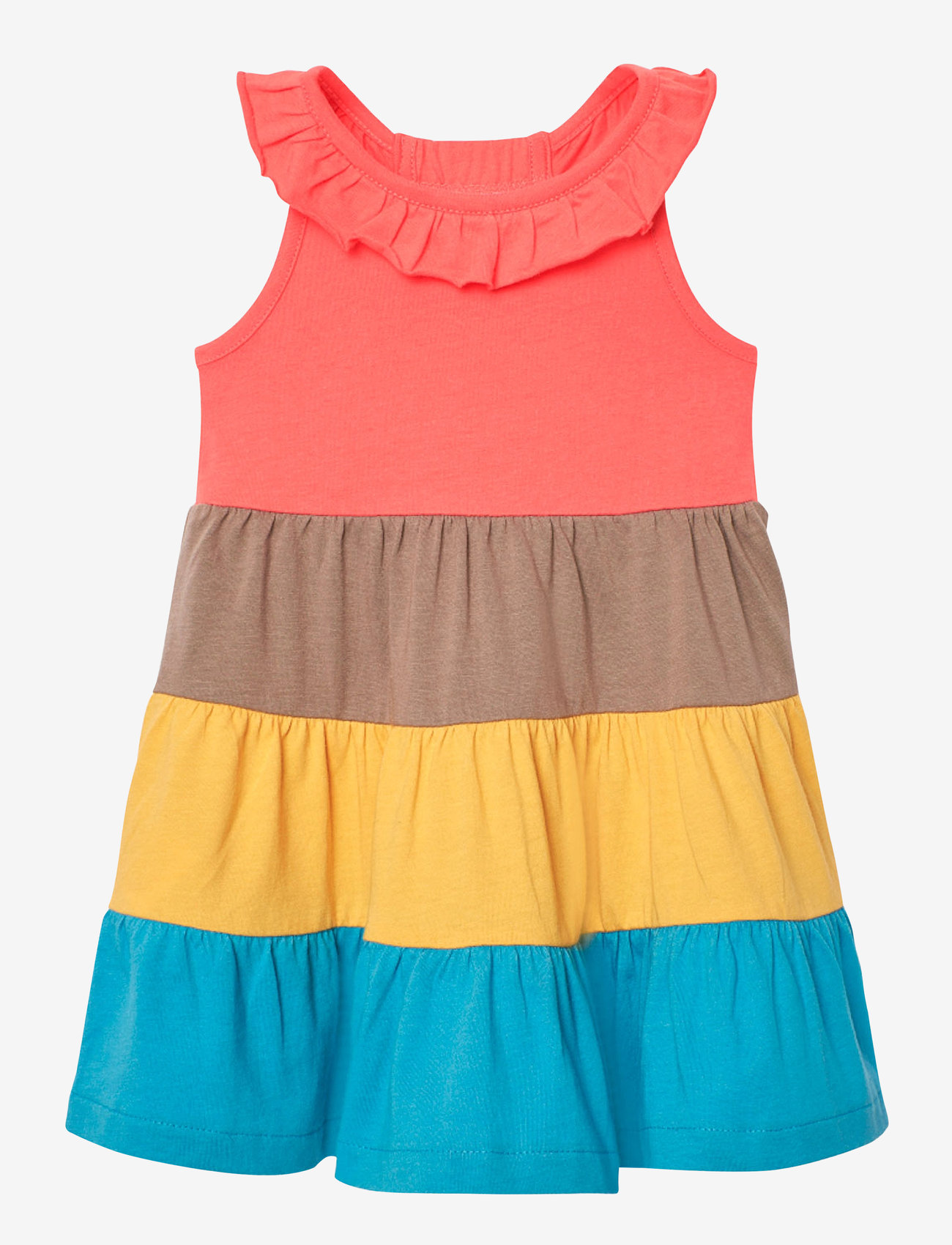 Boboli - Dress with ruffles - sleeveless baby dresses - watermelon - 1