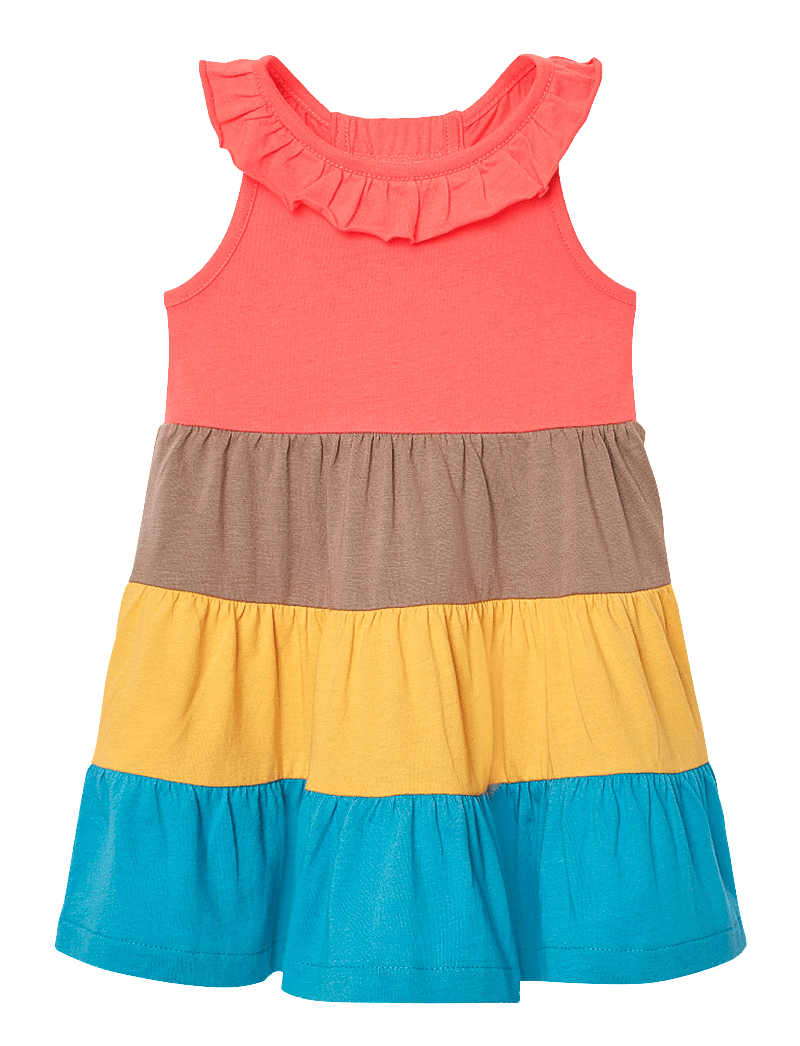 Boboli - Dress with ruffles - sleeveless baby dresses - watermelon - 1