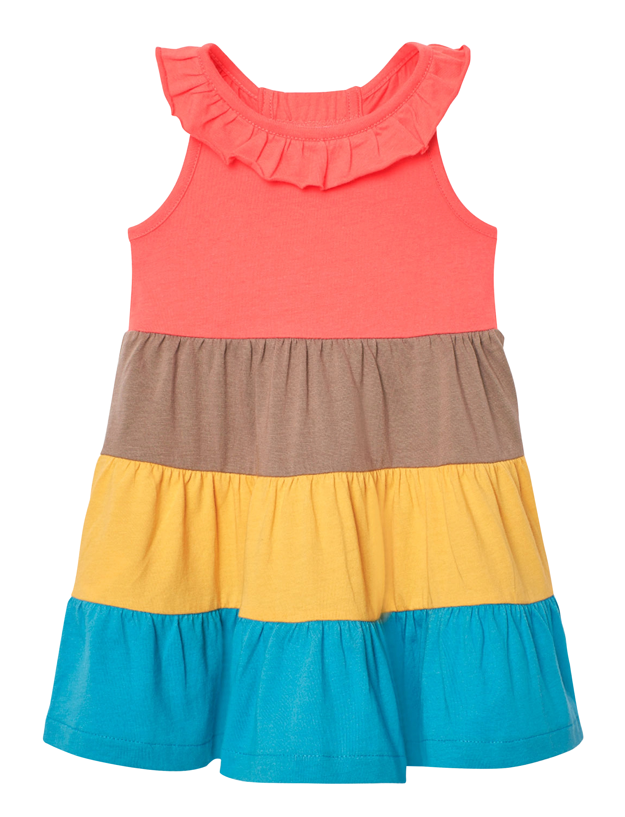 Boboli Dress with ruffles - Kleidung - WATERMELON / blue