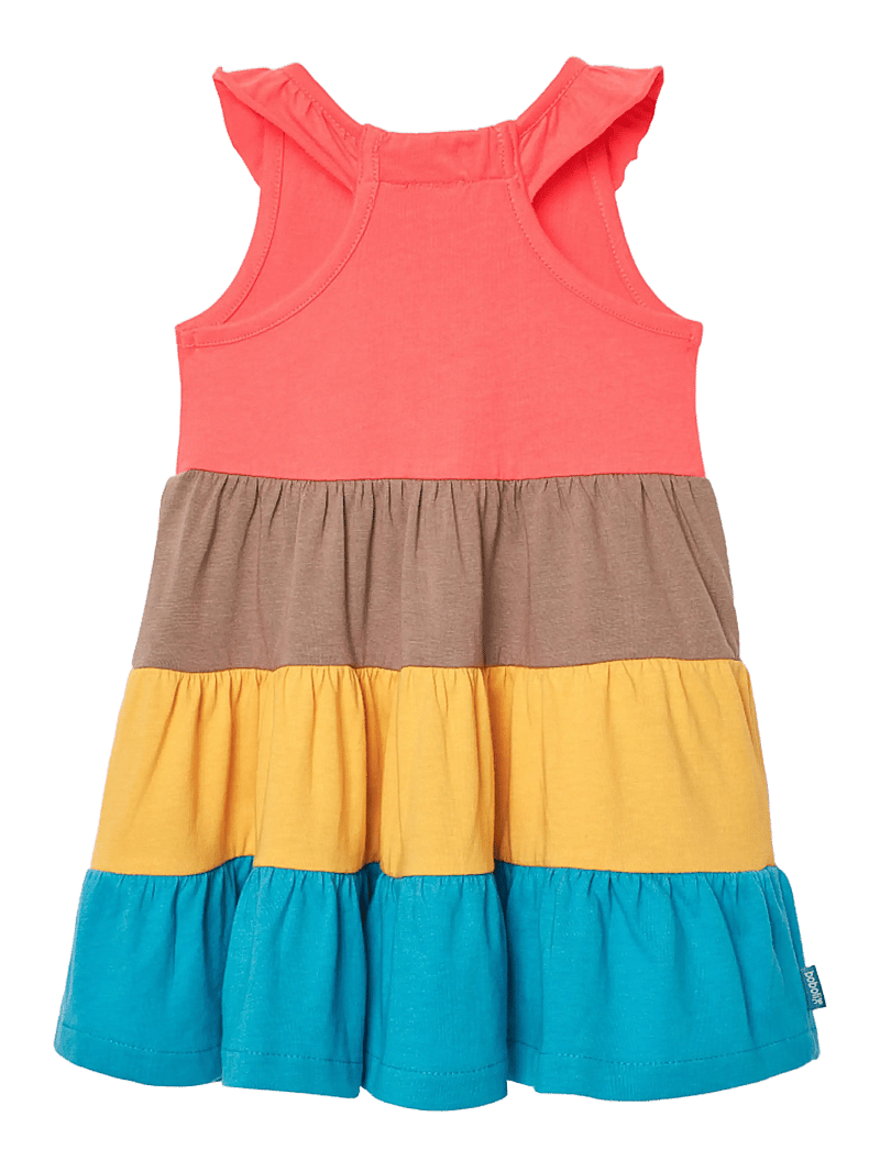 Boboli - Dress with ruffles - sleeveless baby dresses - watermelon - 2