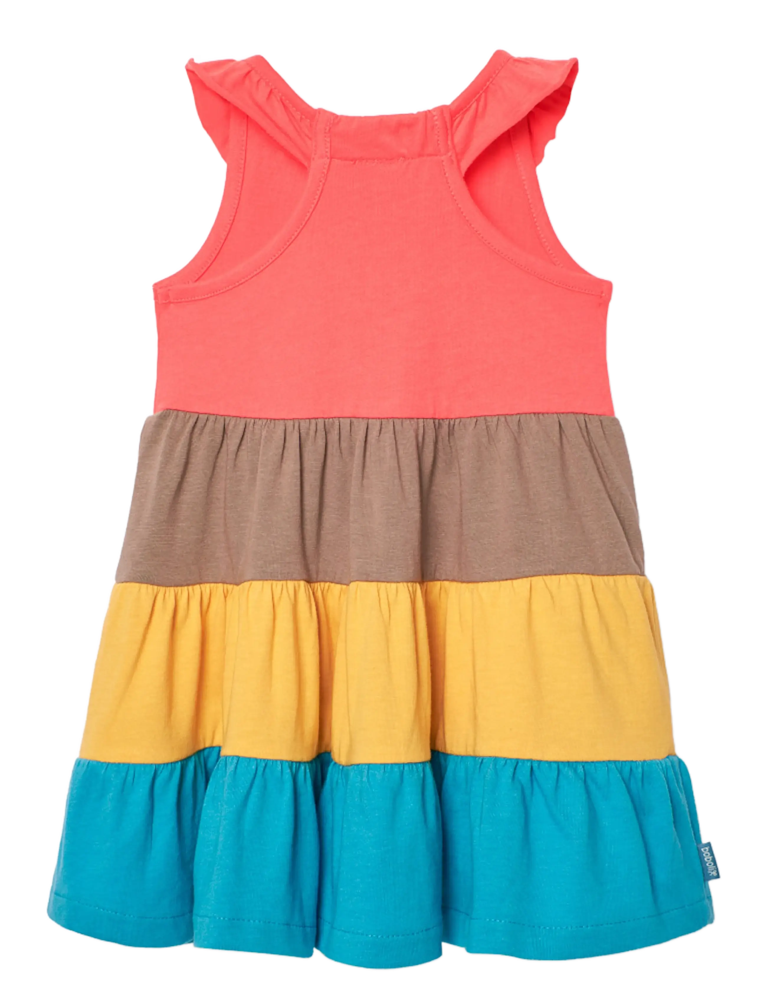 Boboli - Dress with ruffles - sleeveless baby dresses - watermelon - 2
