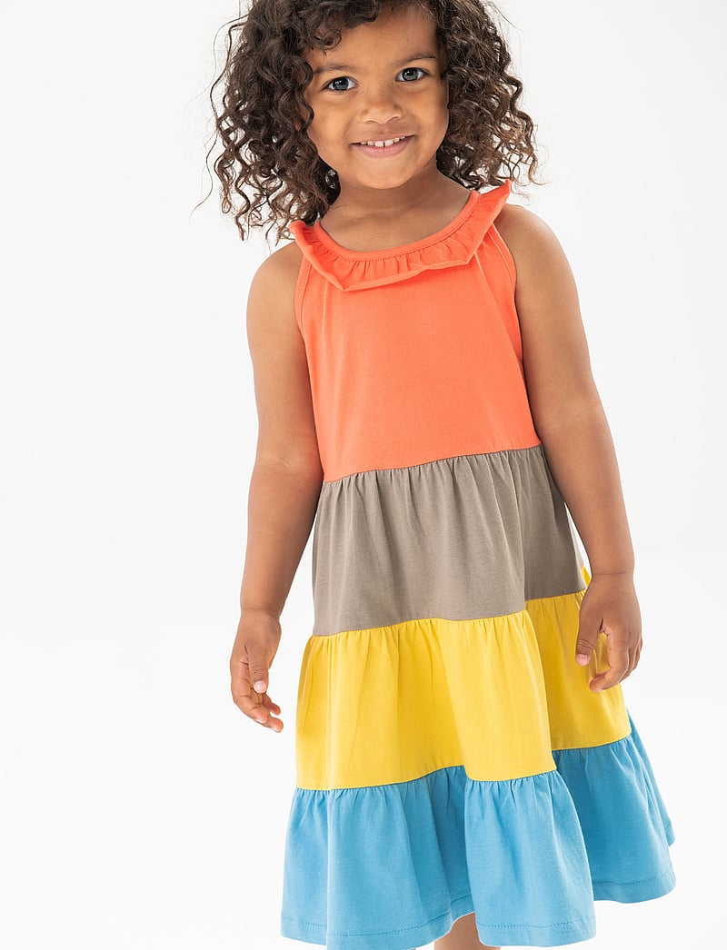 Boboli - Dress with ruffles - sleeveless baby dresses - watermelon - 0