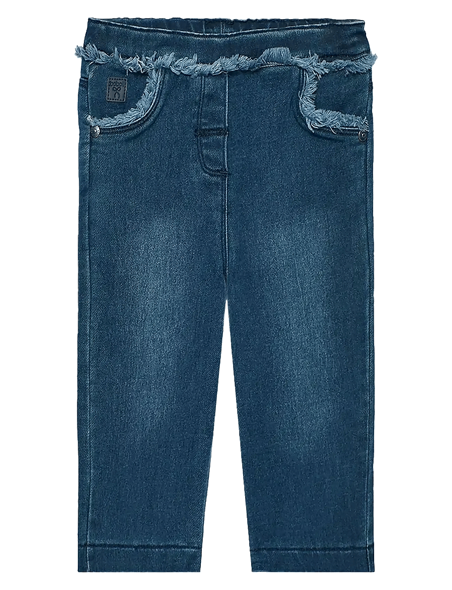Boboli - Denim trousers knit - suorat farkut - blue - 0