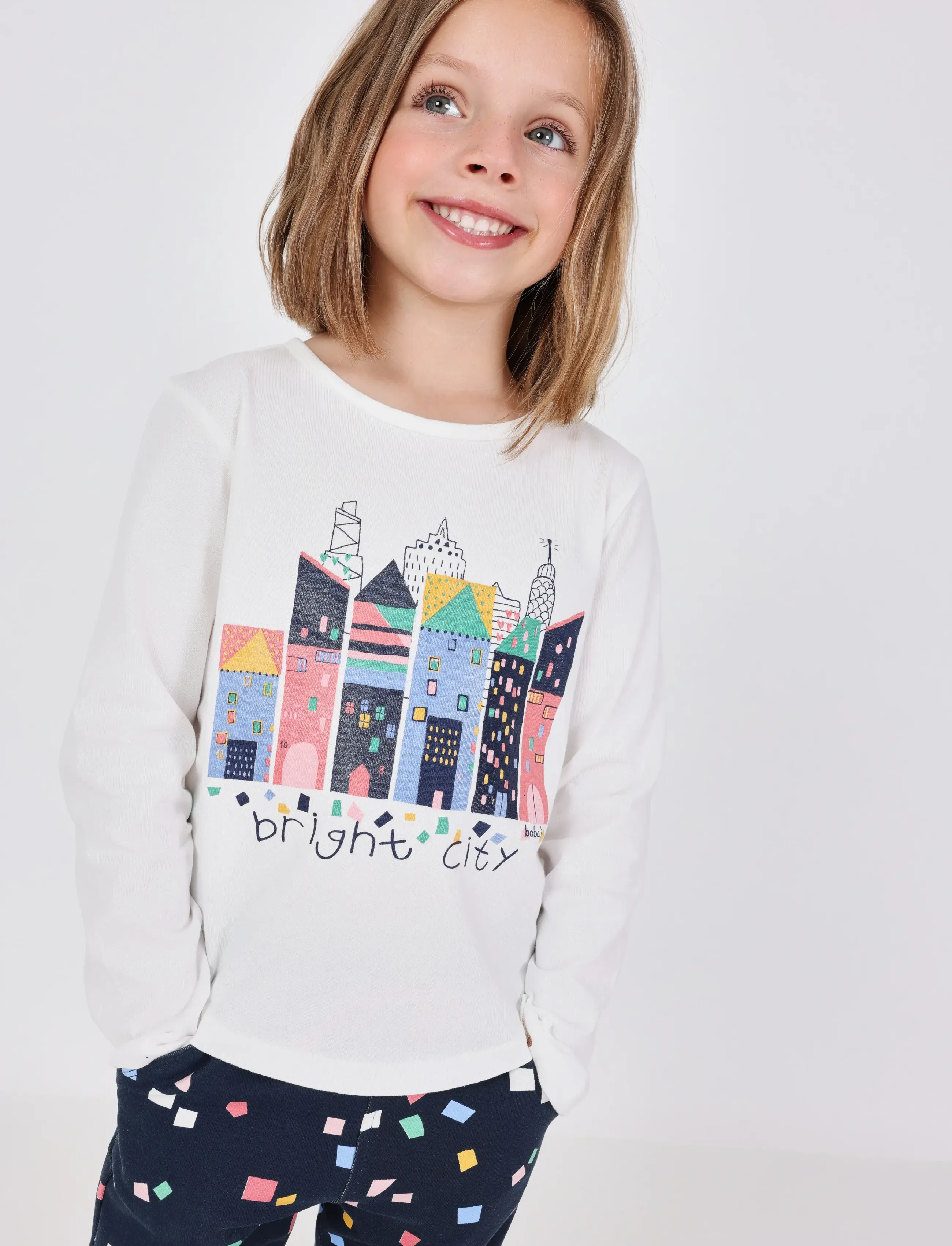 Boboli Knit T-Shirt, 110, White, T-Shirts > Langærmede T-shirts, Børn