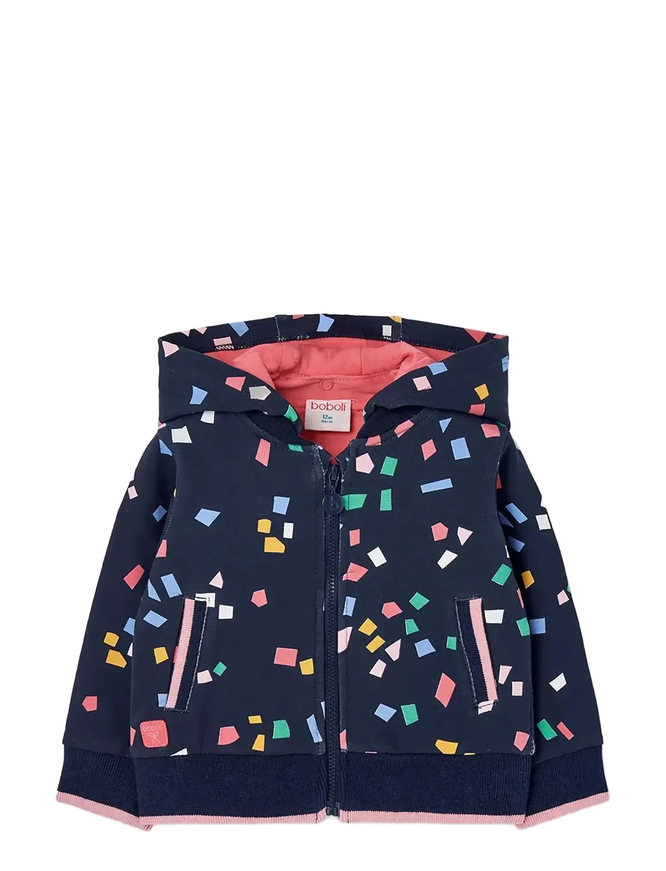BOBOLI Fleece Jacke Printed Navy - 122 - Kinder