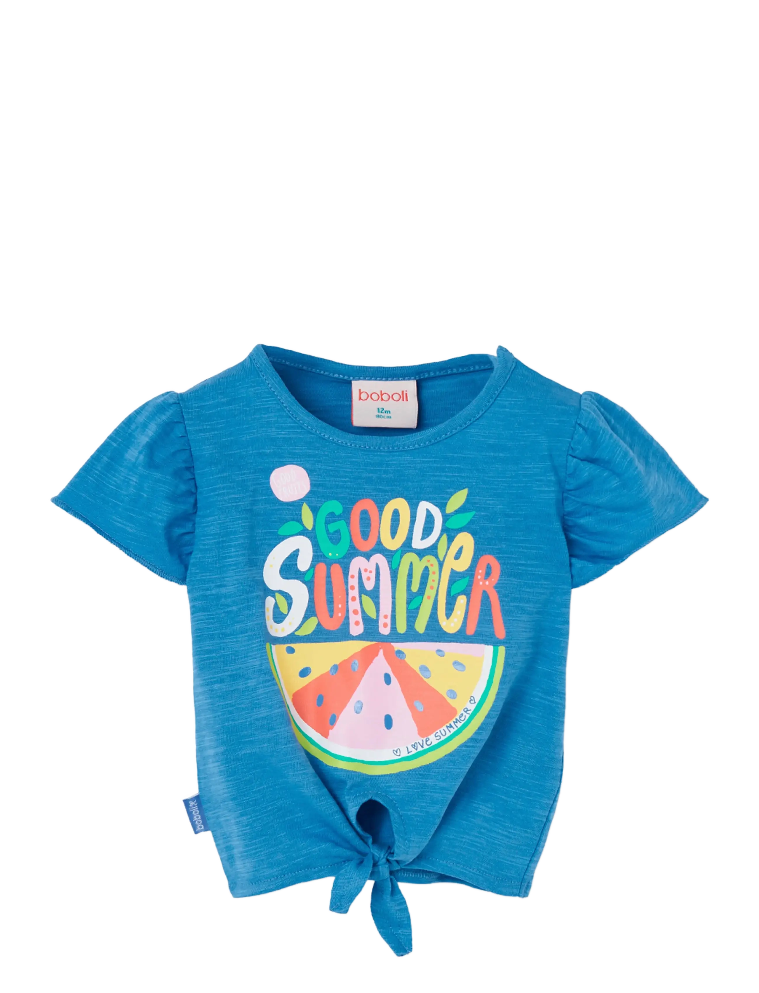 Boboli Knit t-Shirt flame - Overdele - BLUE / blue