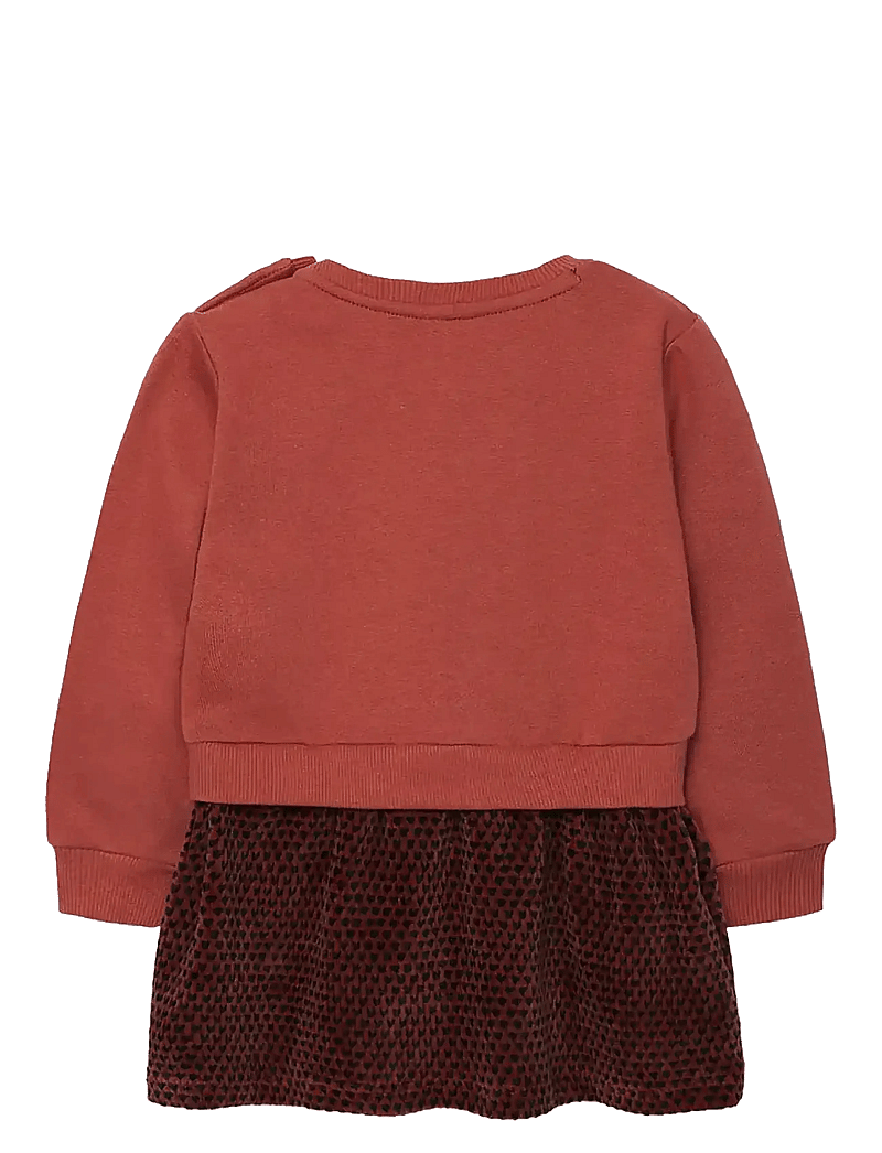 Boboli - Fleece combined dress - langärmelige babykleider - copper - 1