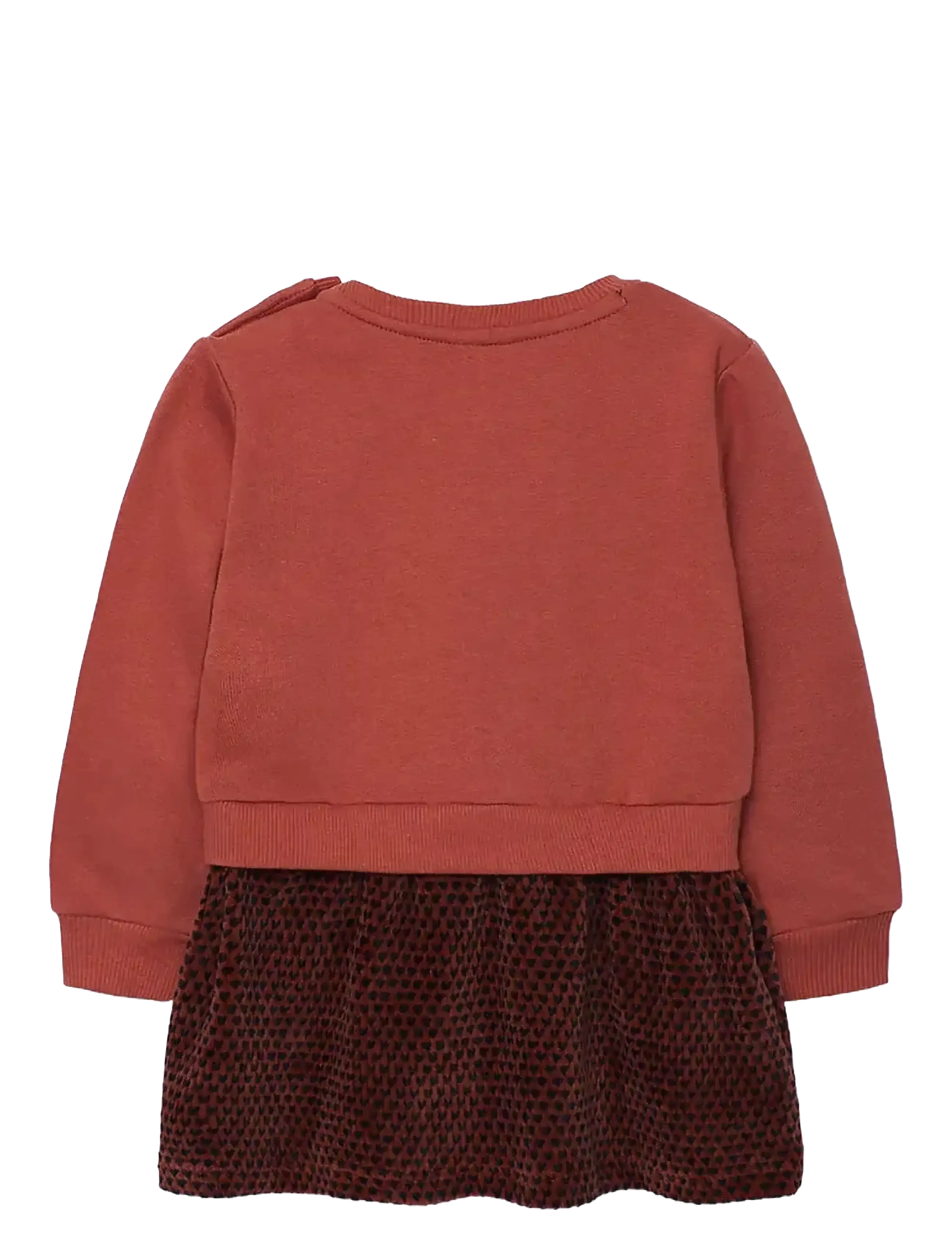 Boboli - Fleece combined dress - babyjurken met lange mouwen - copper - 1