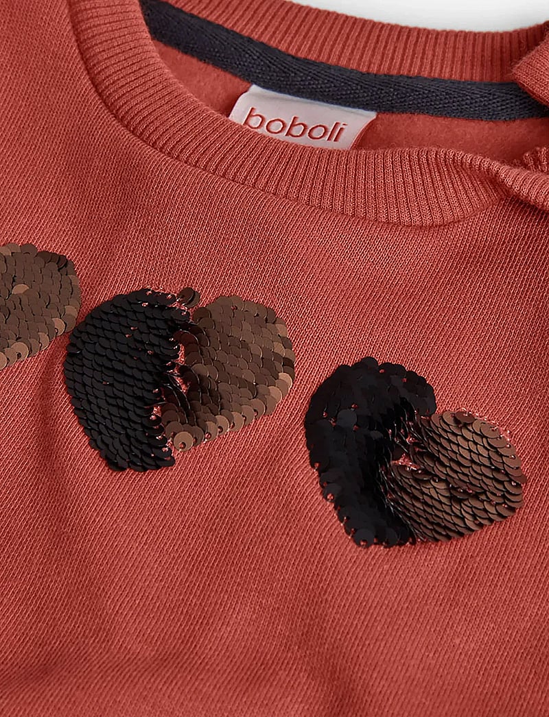 Boboli - Fleece combined dress - langärmelige babykleider - copper - 2