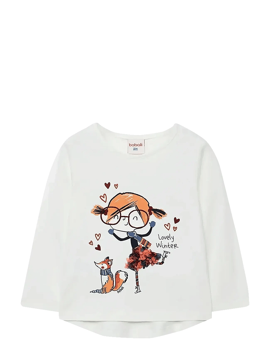 Boboli - Knit t-Shirt - långärmade t-shirts - off white - 0