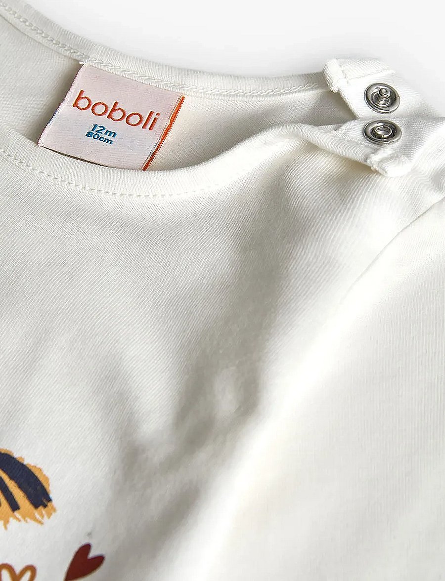 Boboli - Knit t-Shirt - långärmade t-shirts - off white - 2