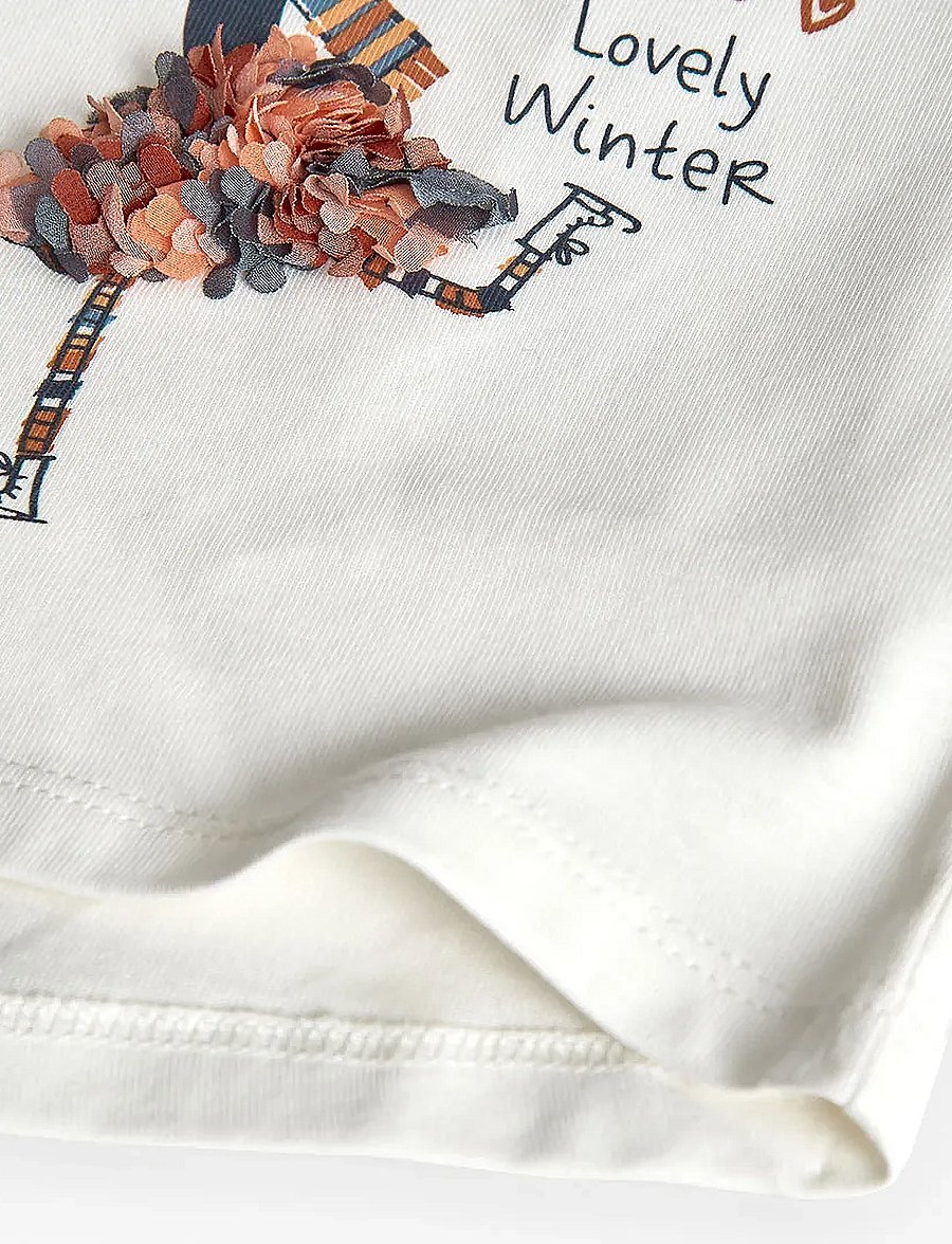 Boboli - Knit t-Shirt - långärmade t-shirts - off white - 3