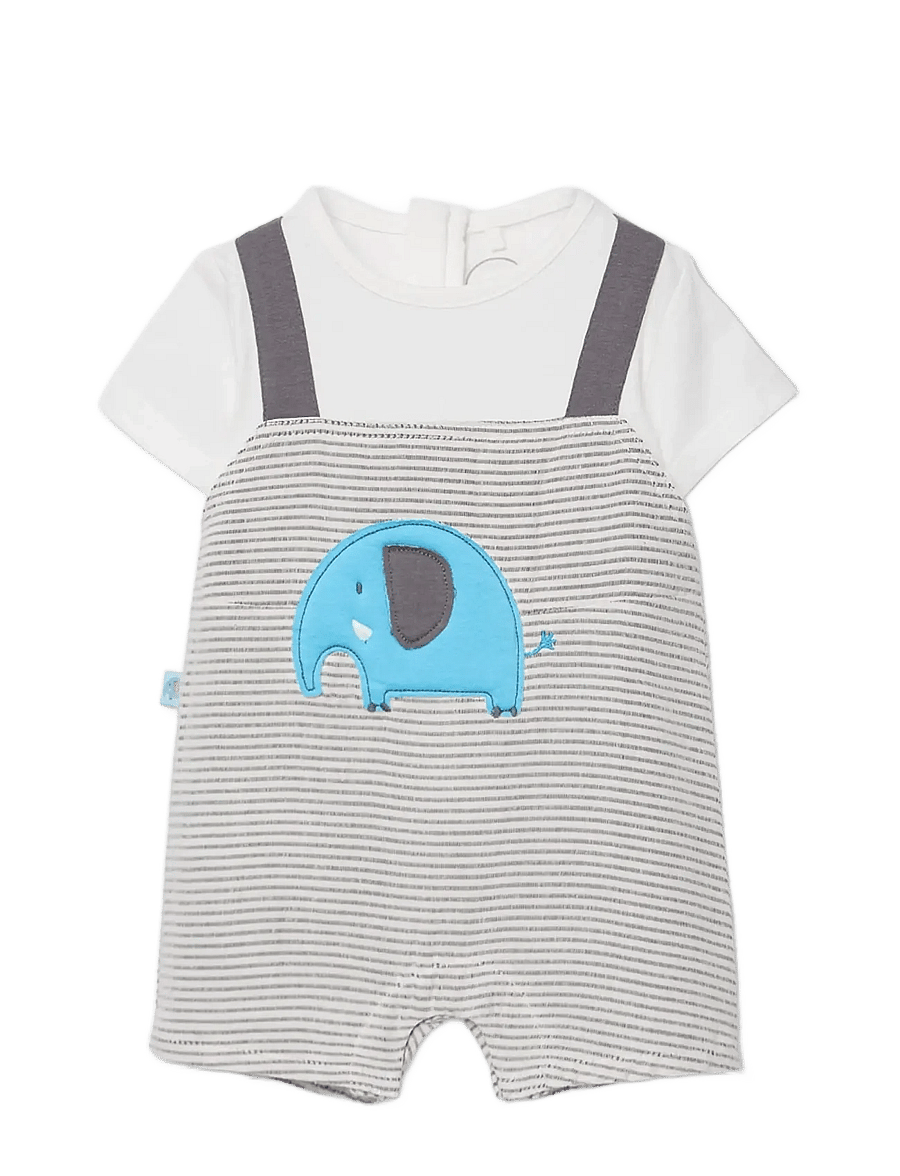 Boboli - Knit play suit combined for baby -BCI - grenouillères - stripes - 0