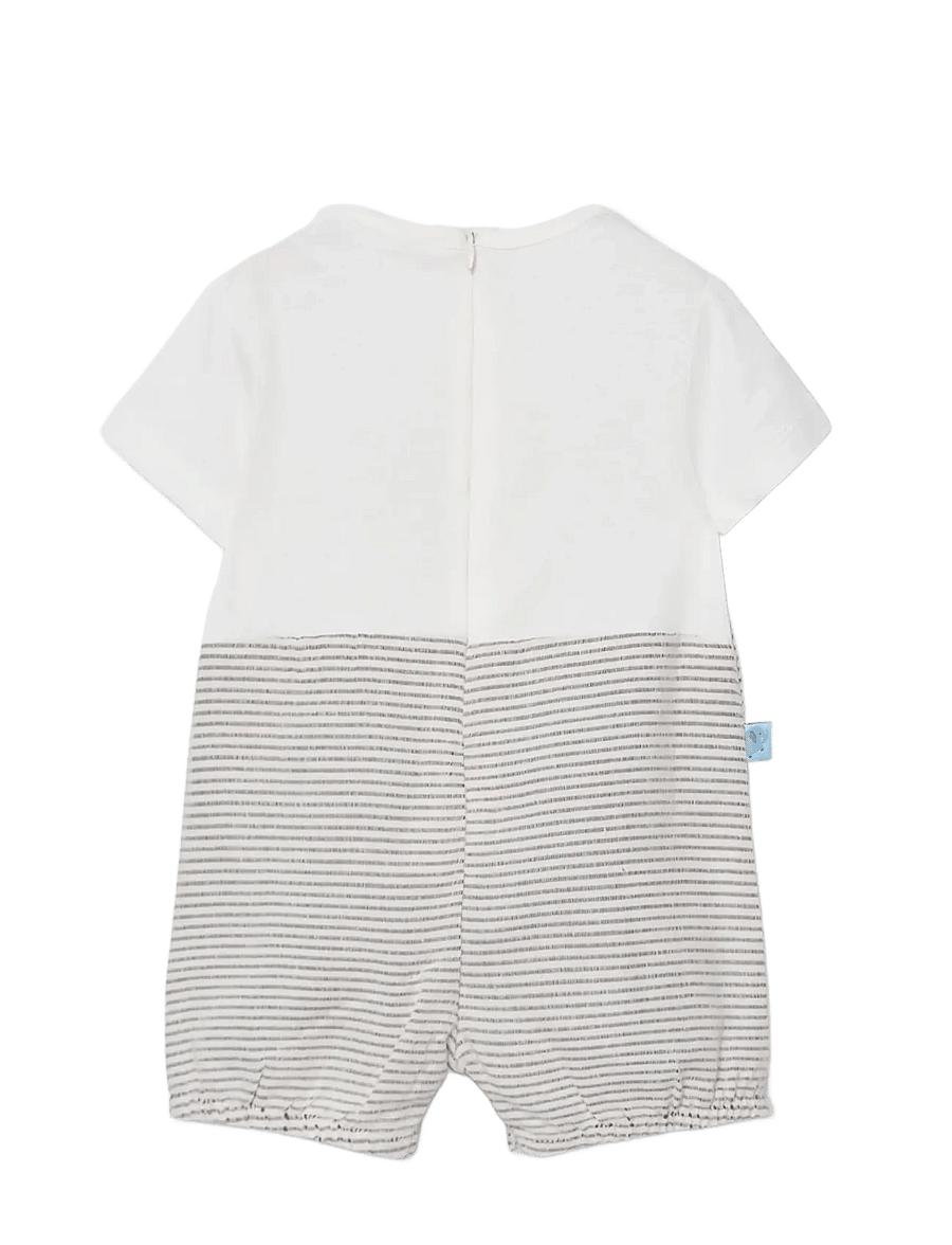 Boboli - Knit play suit combined for baby -BCI - grenouillères - stripes - 1