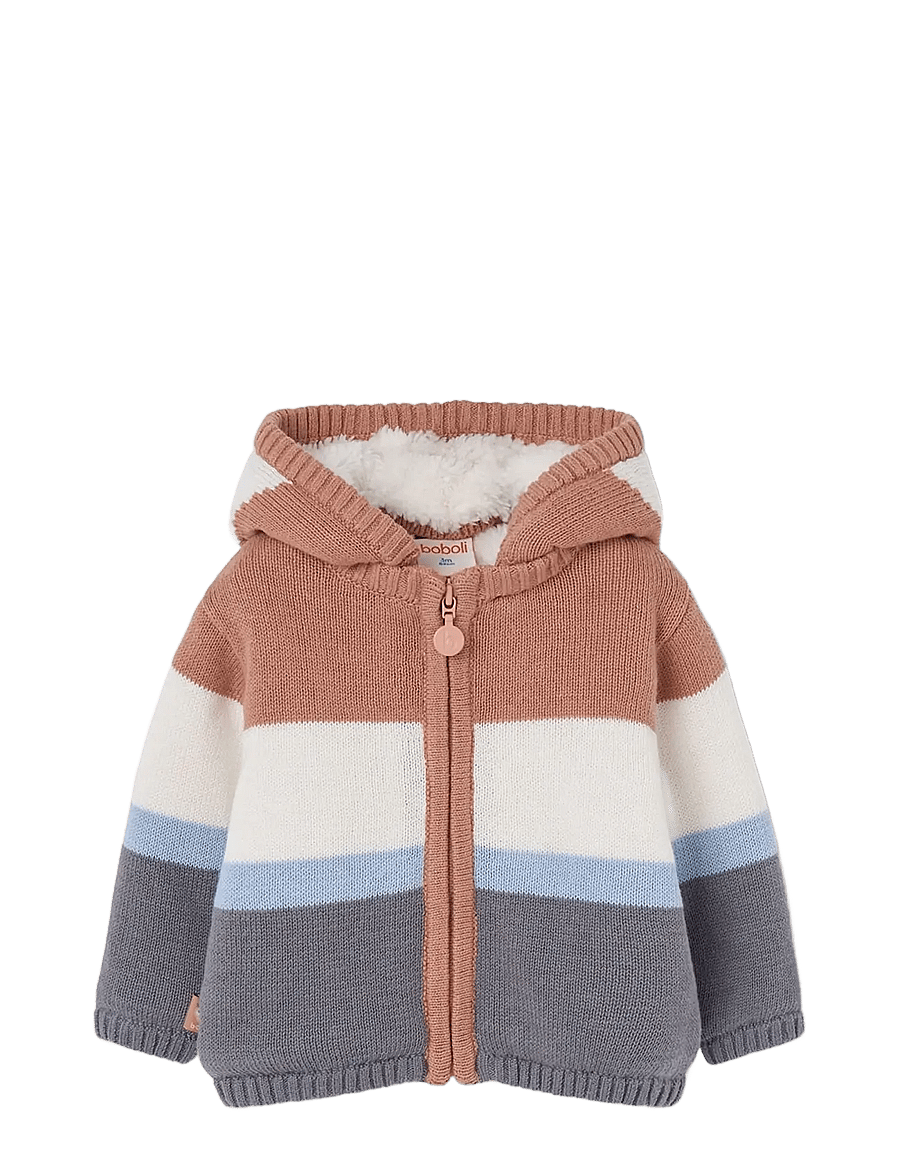 Boboli - Knitwear jacket for baby boy -BCI - fleecejacken - hazelnut - 1