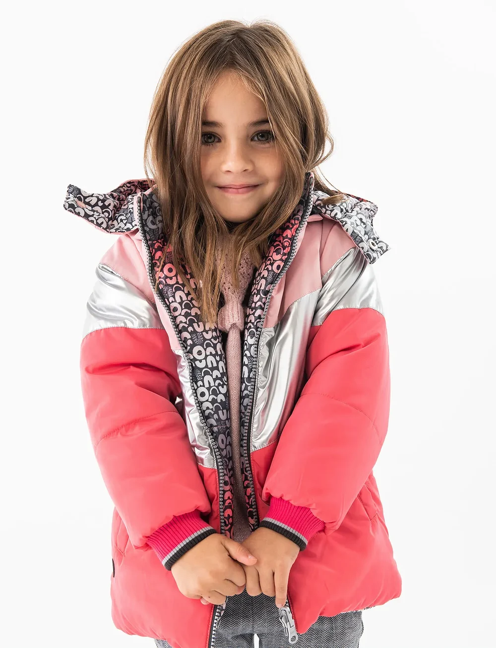 Boboli - Reversible parka for baby girl - parkas - flamingo - 0