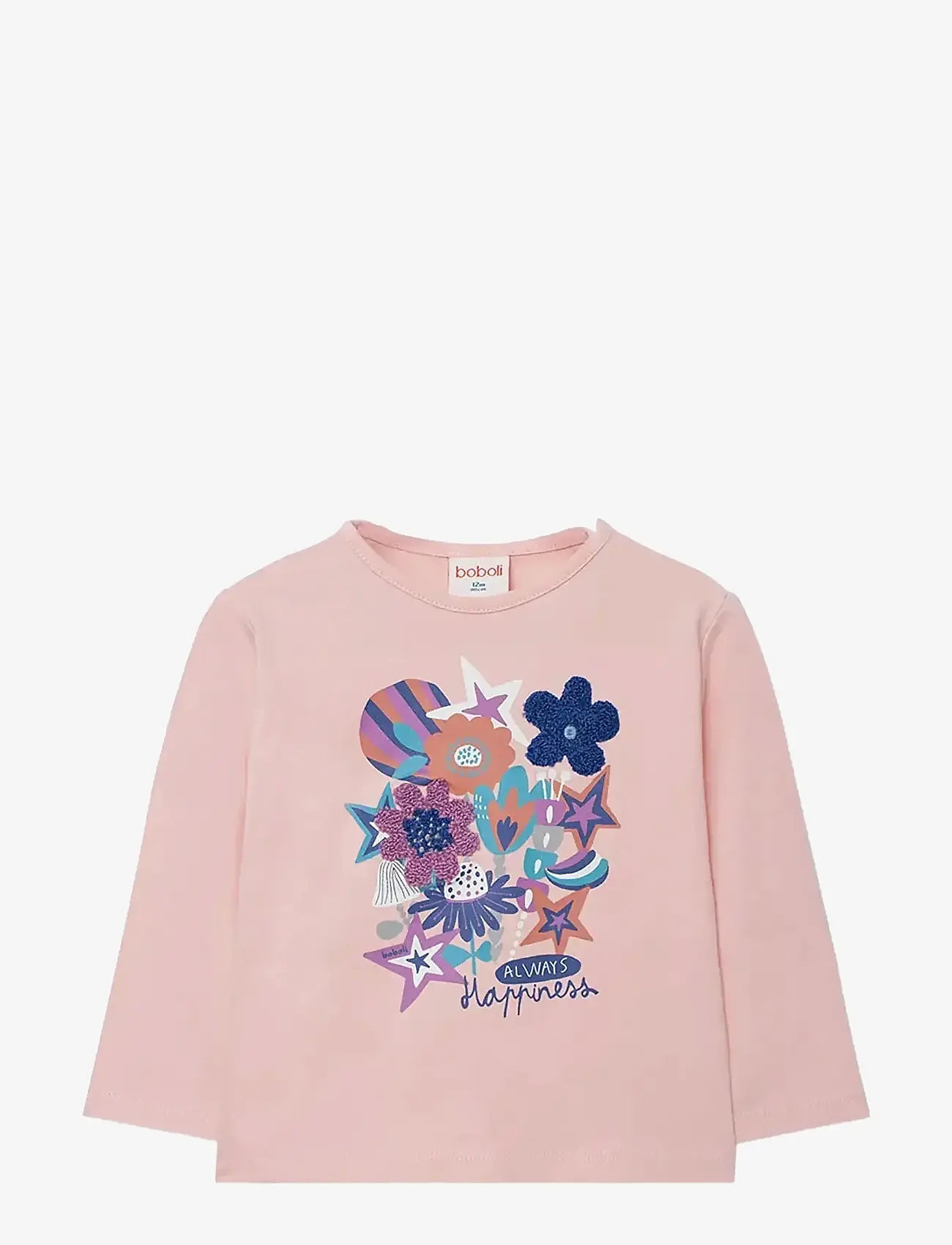 Boboli - Knit t-Shirt - langærmede t-shirts - pink - 0