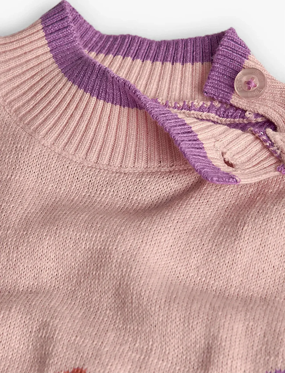 Boboli - Knitwear dress - långärmade babyklänningar - pink - 2