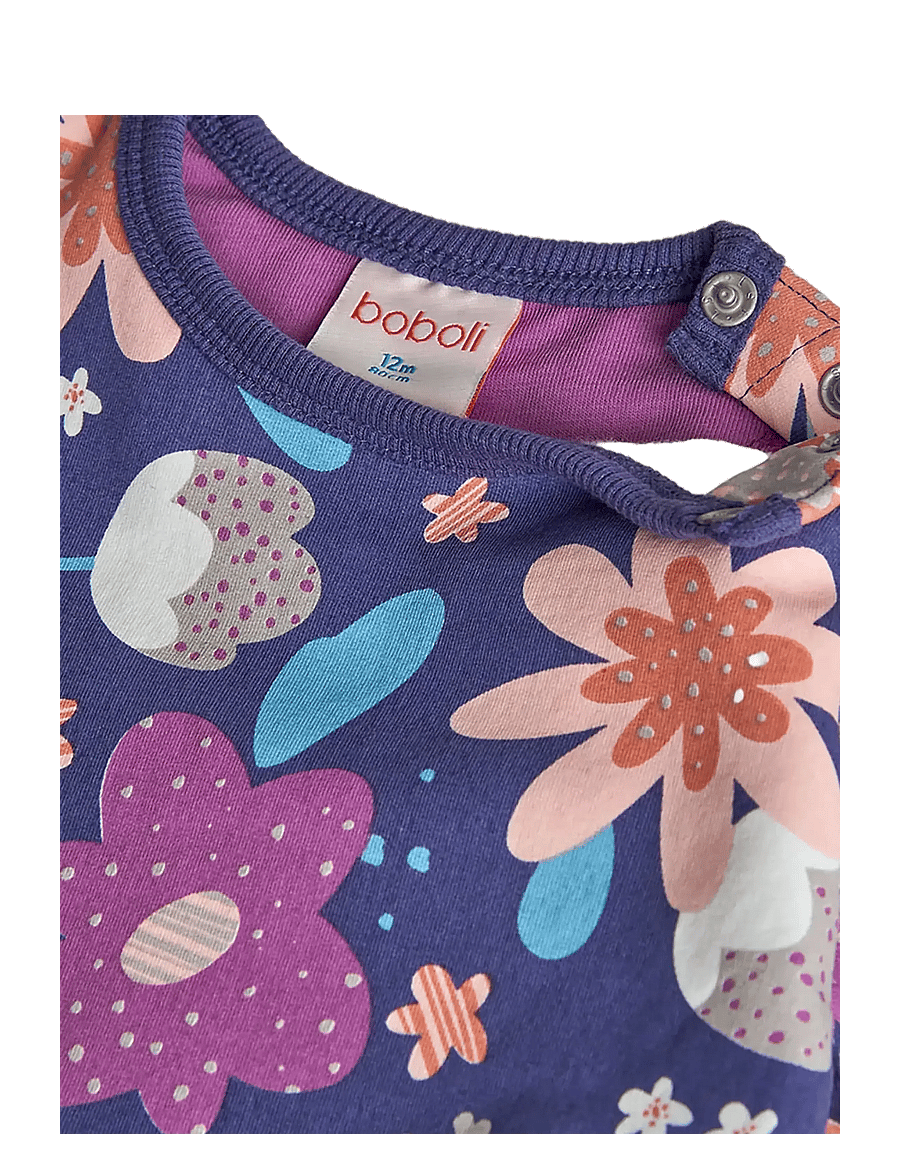 Boboli - Fleece dress floral - robes pour bébés à manches longues - print - 2