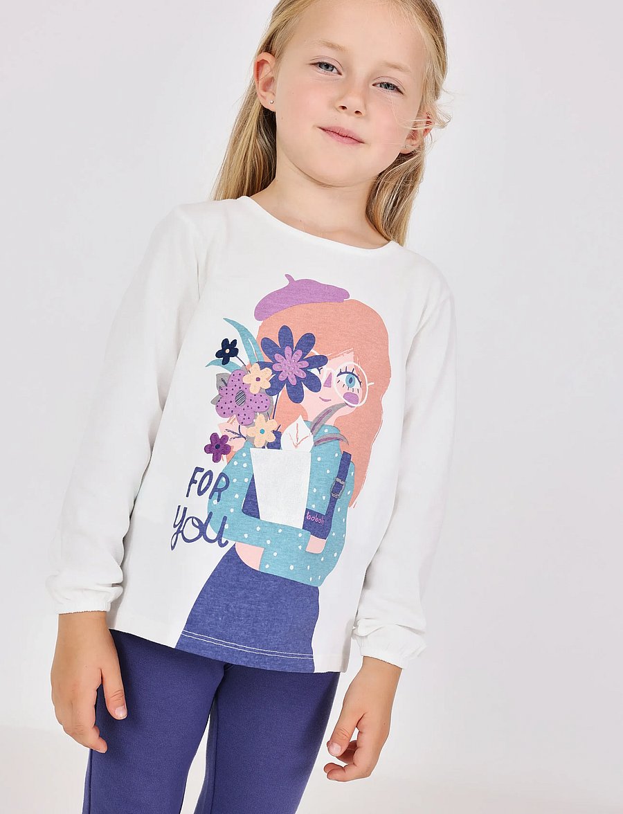 Boboli - Knit t-Shirt - t-shirts à manches longues - off white - 0