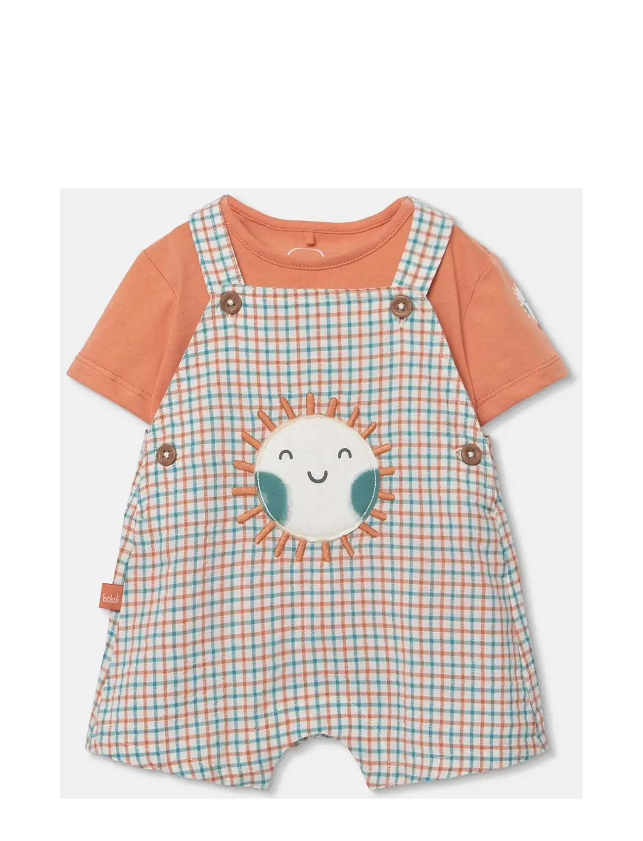 Boboli Set knit combined for baby -BCI - Lühikeste varrukatega t-särkide komplektid - CHECKS / orange