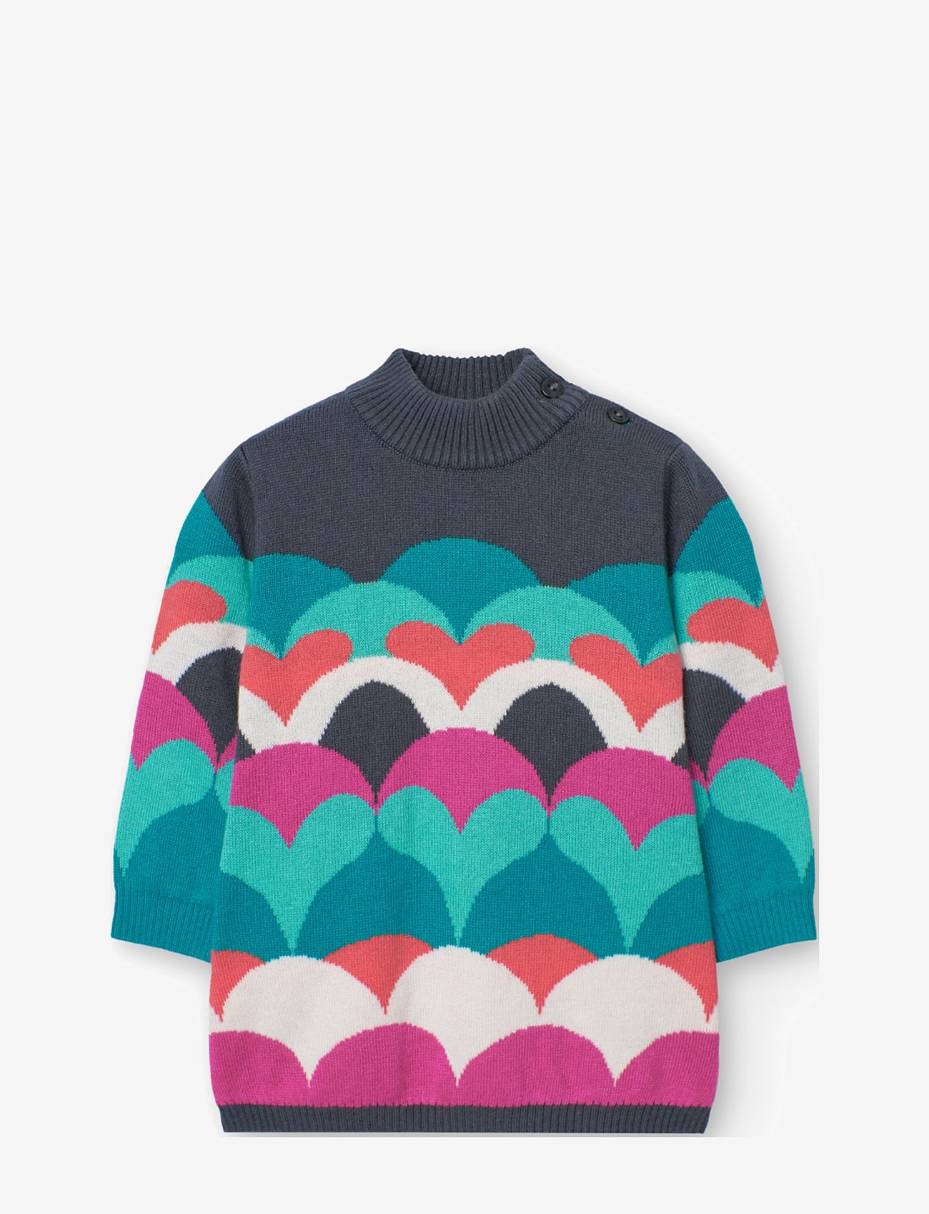 Boboli Knitwear Dress Hearts For Baby Girl – long-sleeved casual