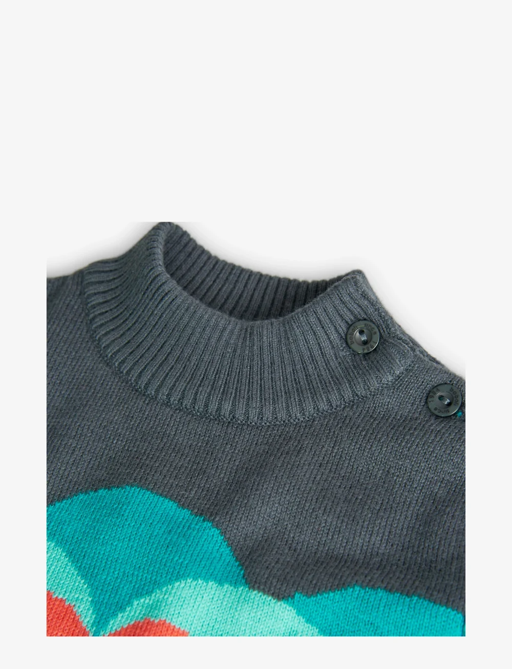 Boboli - Knitwear dress hearts for baby girl - långärmade vardagsklänningar - lake - 3