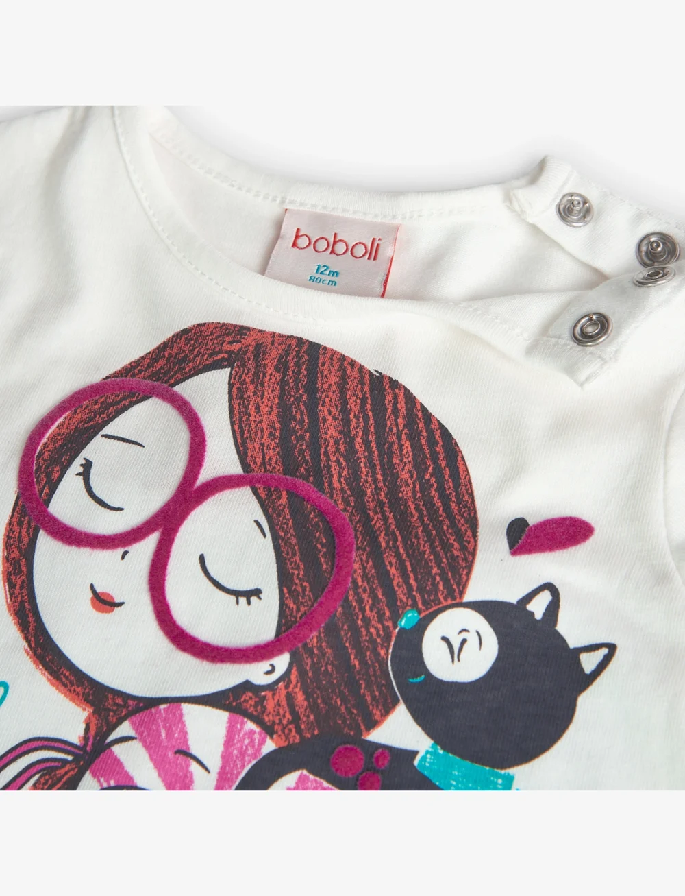 Boboli - Knit t-Shirt for baby girl -BCI - stickade tröjor - off white - 2