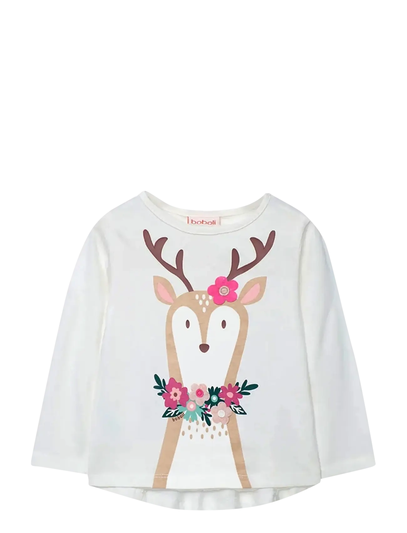 Boboli Knit T-Shirt, 86, White, T-Shirts > Langærmede T-shirts, Børn