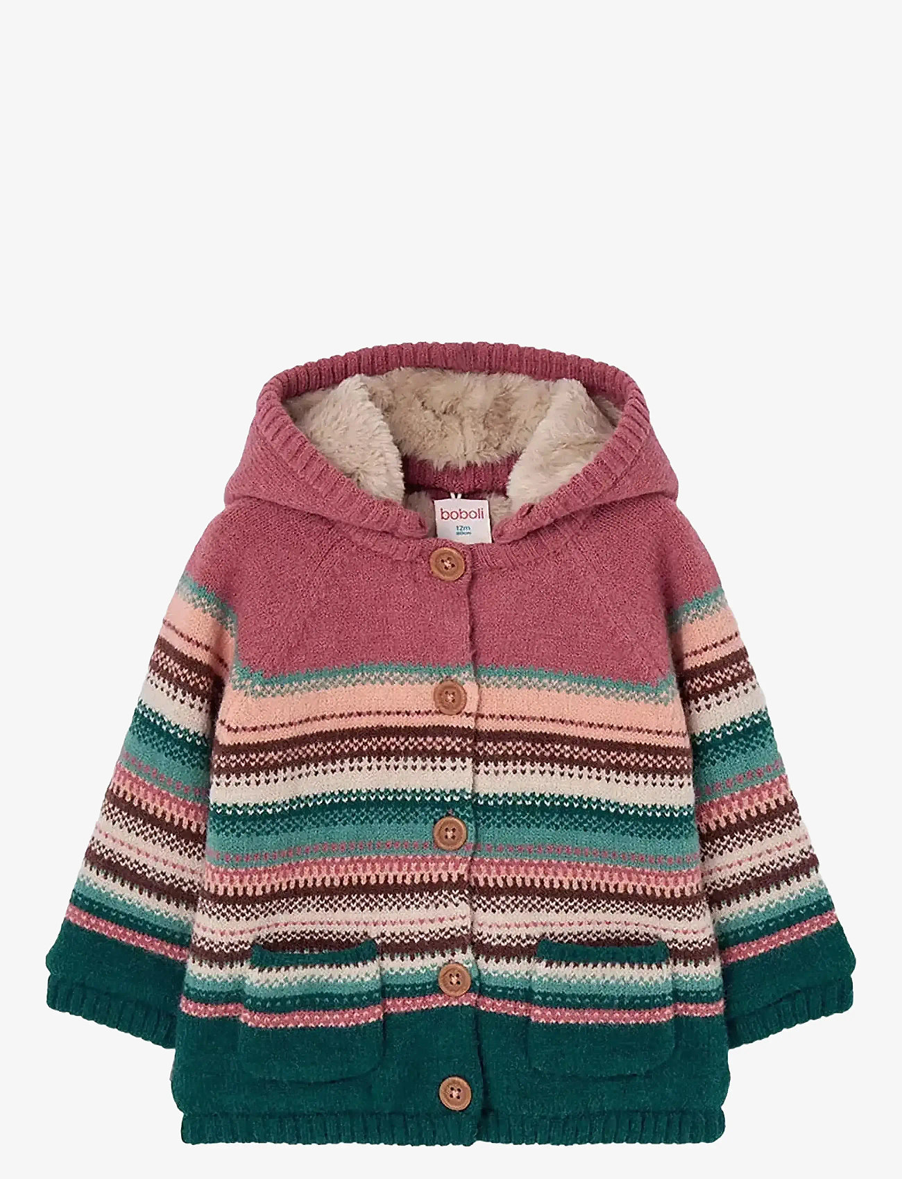 Boboli - Knitwear jacket - cardigans - raspberry - 0