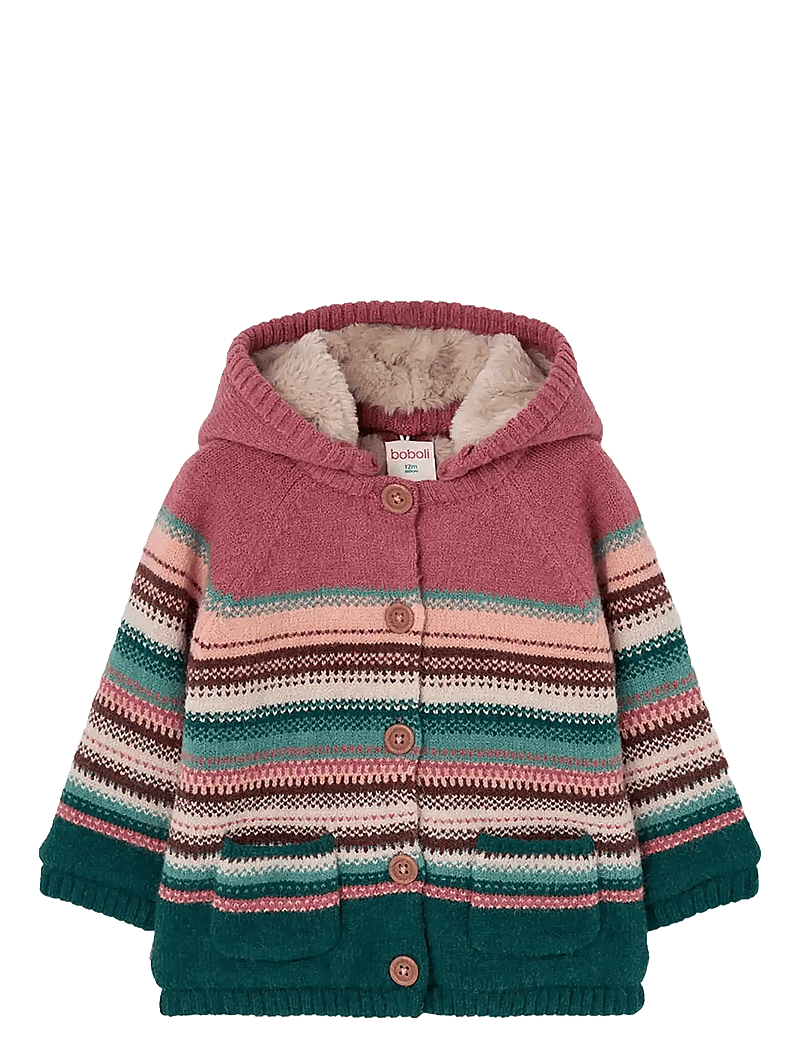 Boboli - Knitwear jacket - cardigans - raspberry - 0