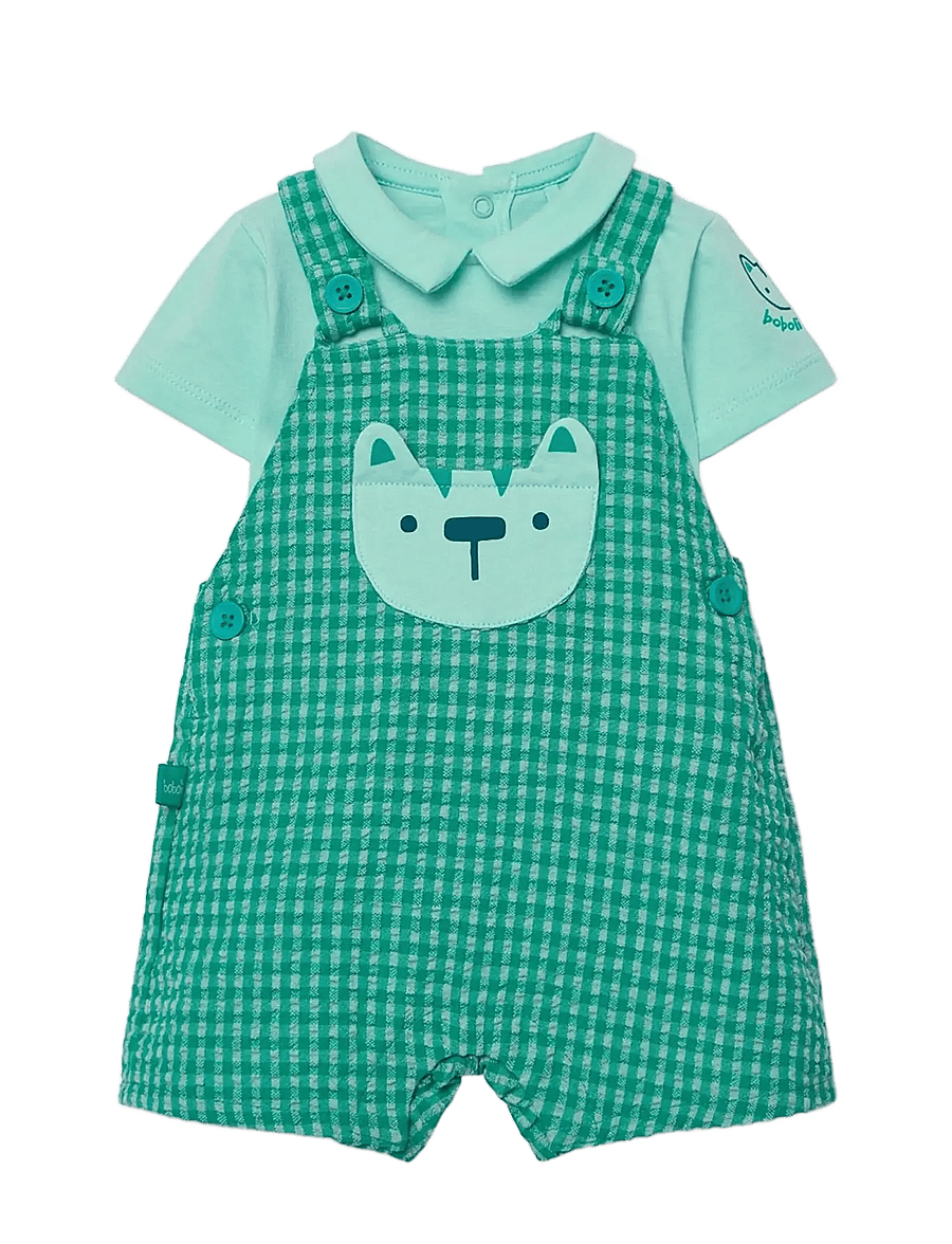 Boboli - Set knit combined for baby -BCI - sæt med body - checks - 0
