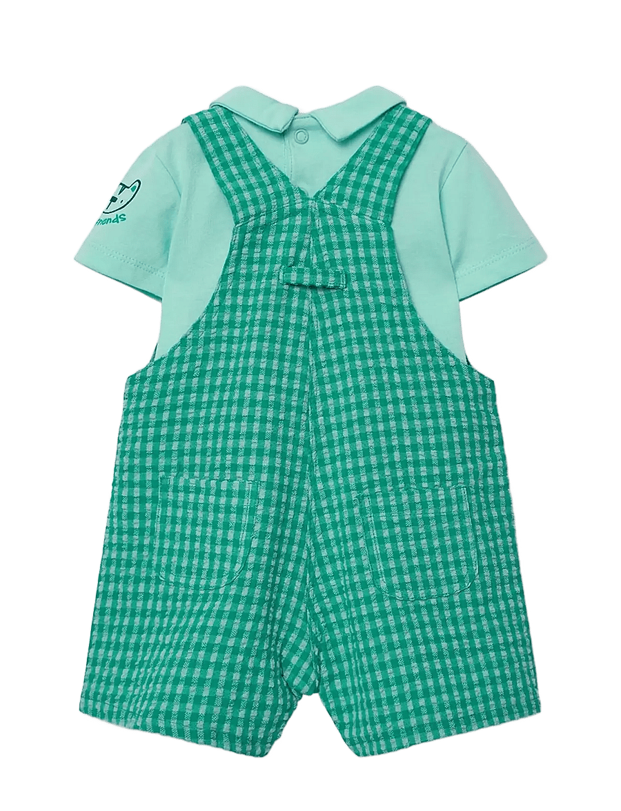 Boboli - Set knit combined for baby -BCI - sæt med body - checks - 1