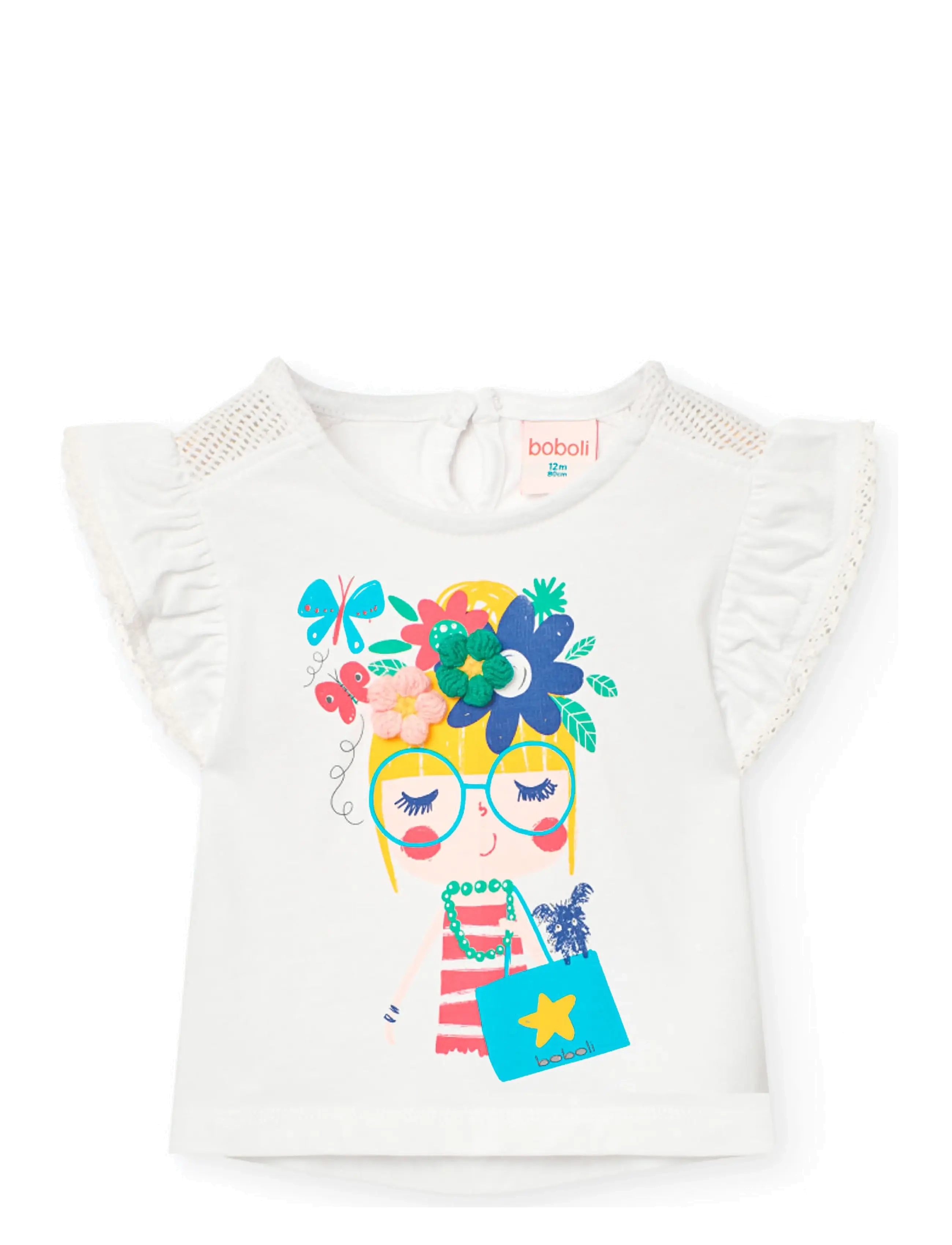 Boboli Knit t-Shirt - Oberteile - WHITE / white