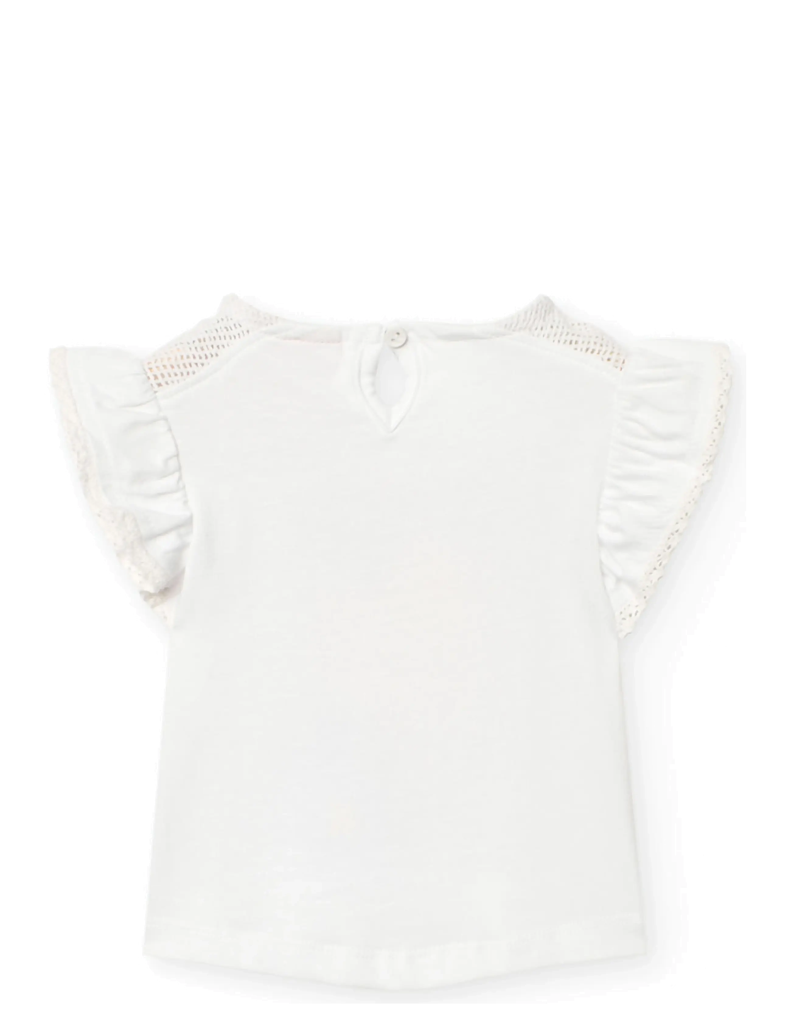Boboli - Knit t-Shirt - t-shirts à manches courtes - white - 1