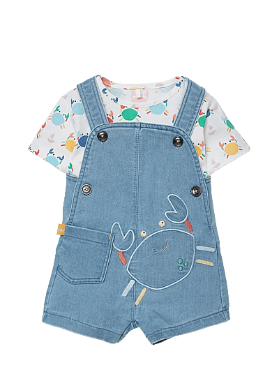 Boboli Set knit for baby boy -BCI - Komplektai su marškinėliais trumpomis rankovėmis - PRINT / blue