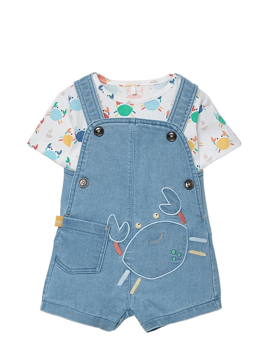 Boboli - Set knit for baby boy -BCI - sett með stuttermabol - print - 0