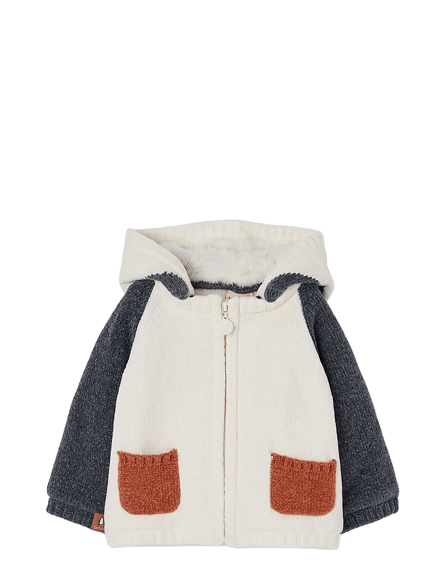 Boboli - Knitwear hooded jacket for baby - fleecejacken - off white - 0