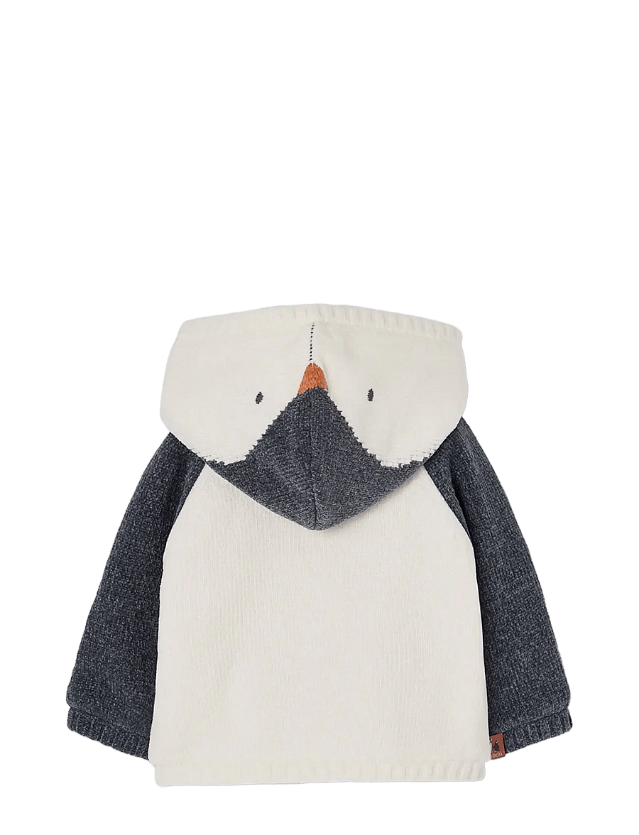 Boboli - Knitwear hooded jacket for baby - fleecejacken - off white - 1