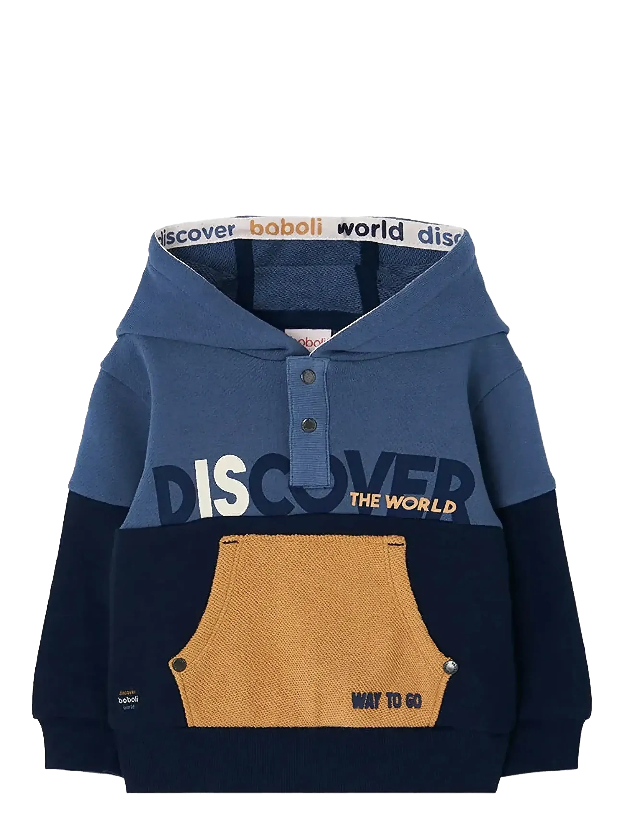 Boboli Fleece With Pockets Sweatshirt, 116, Sweatshirts & Hoodies, Blau - Kinder