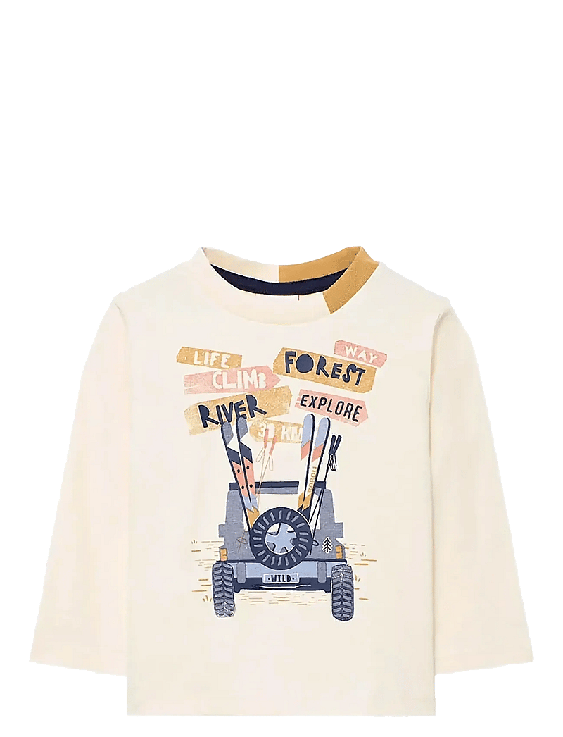 Boboli - Knit t-Shirt - langærmede t-shirts - ecru - 0