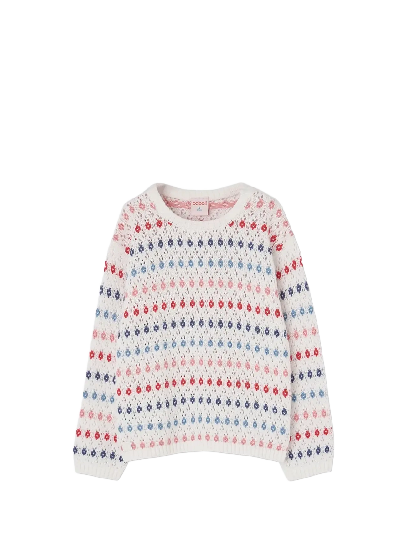 Boboli Knitwear pullover for girl -BCI - Kläder - OFF WHITE / white