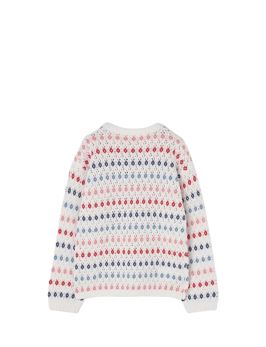 Boboli - Knitwear pullover for girl -BCI - trøjer - off white - 2