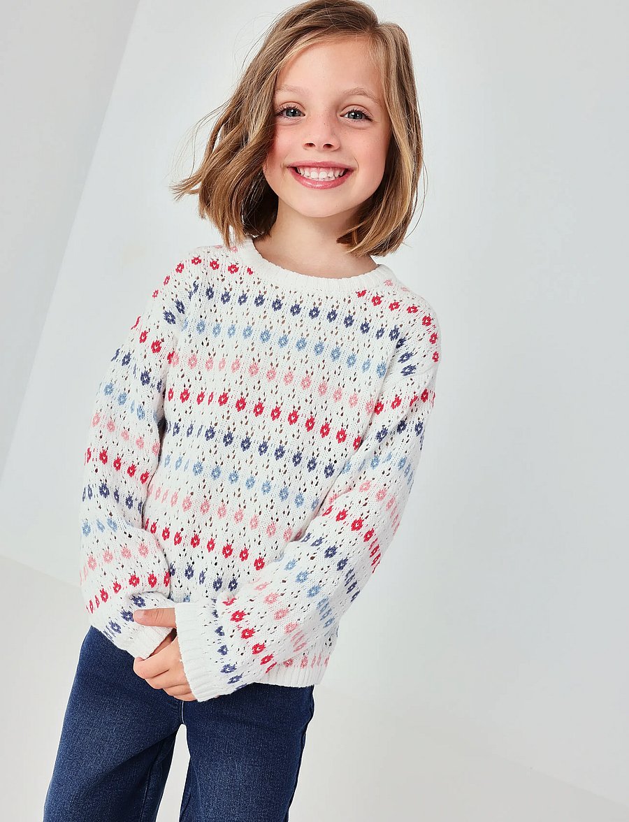 Boboli - Knitwear pullover for girl -BCI - trøjer - off white - 0