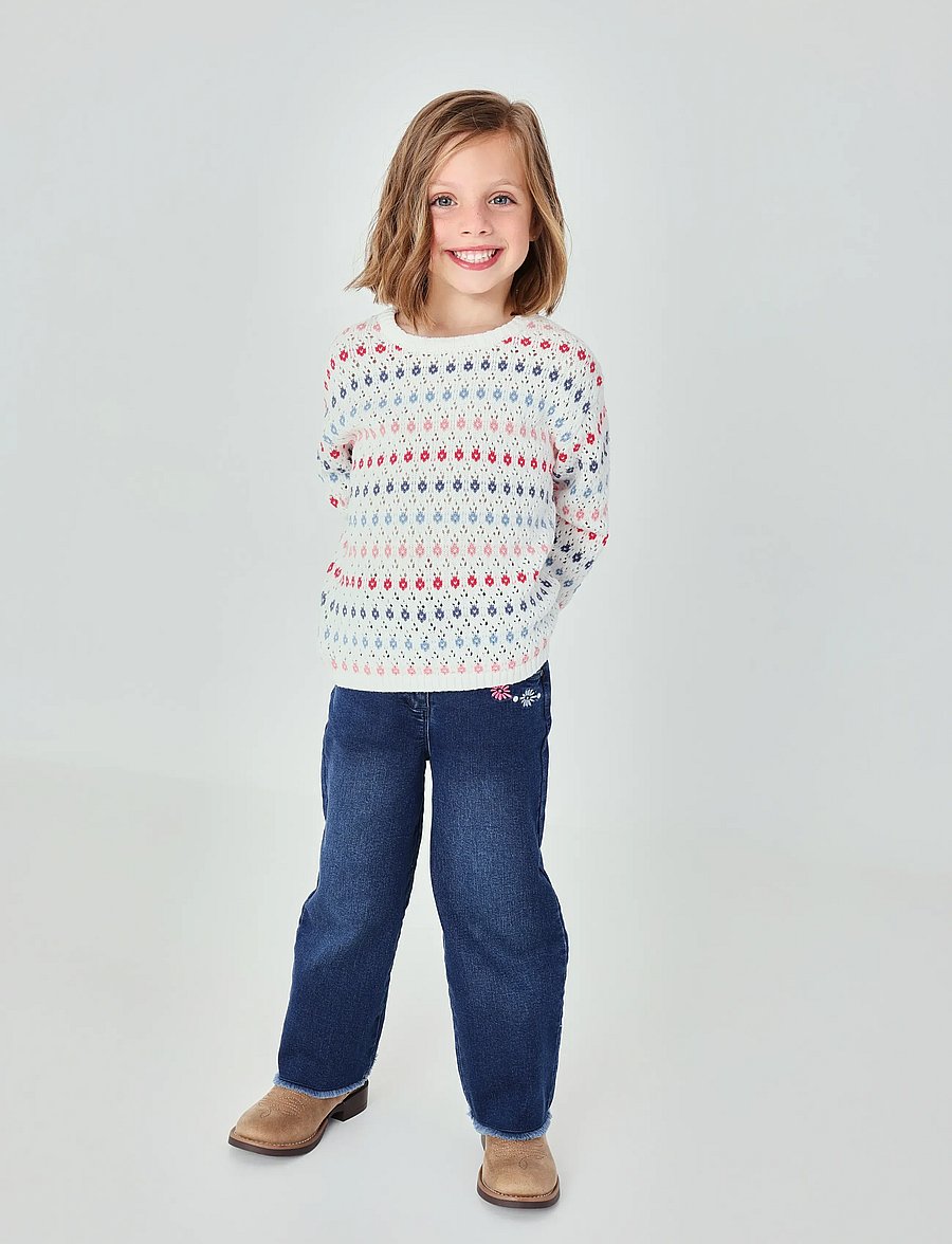 Boboli - Knitwear pullover for girl -BCI - trøjer - off white - 3